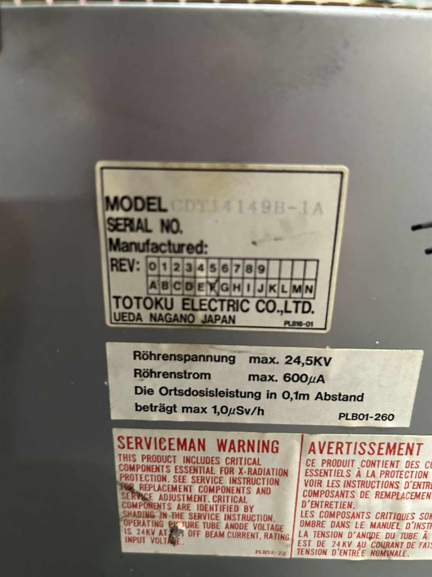 CRT Monitor For OKUMA LU45 - Image 4 of 4