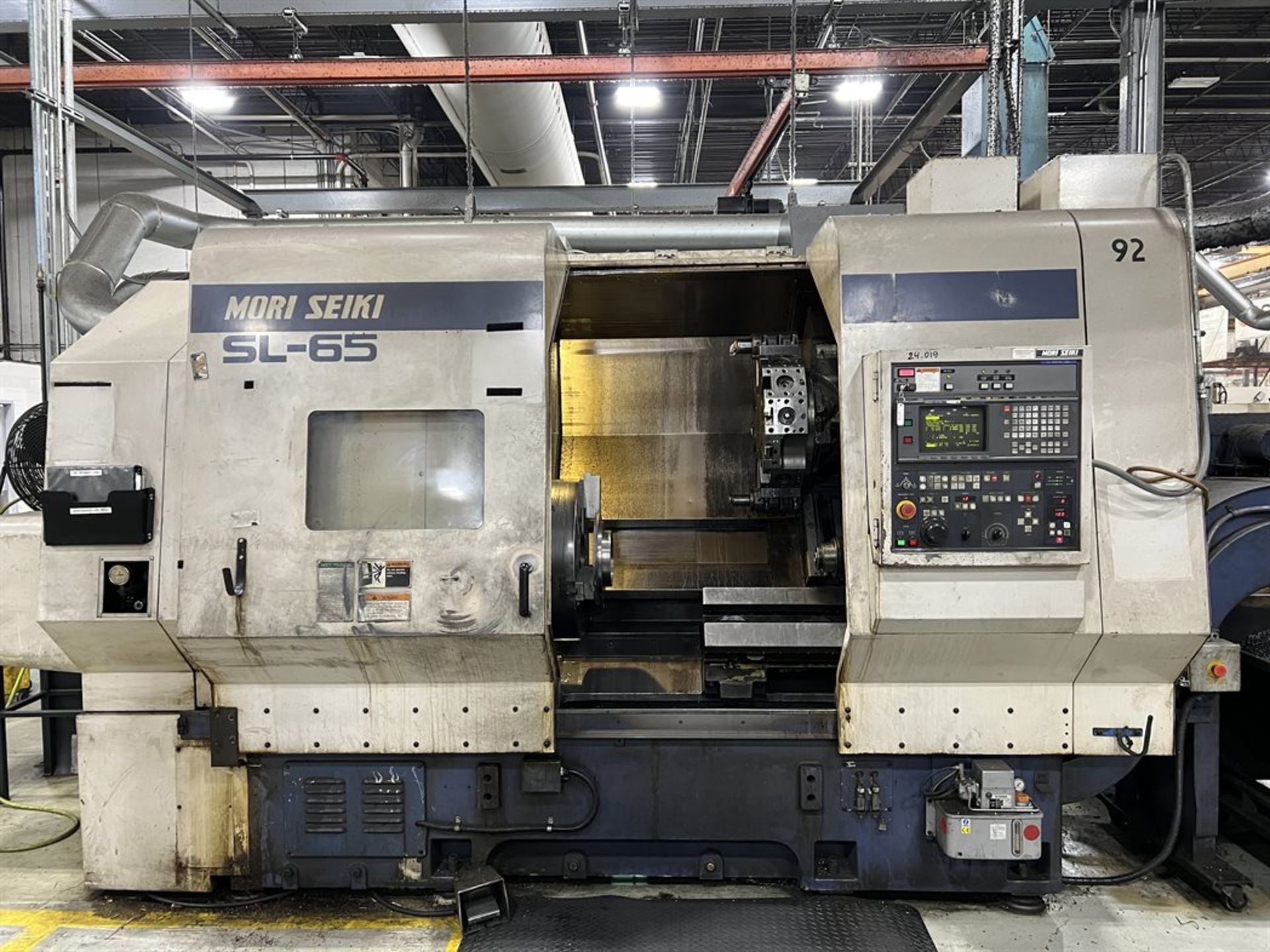 MORI-SEIKI SL-65B CNC Turning Center, s/n 1302, MSC516 Control, 22.05" Max Turning Dia, 27.5" Swing, - Image 2 of 9