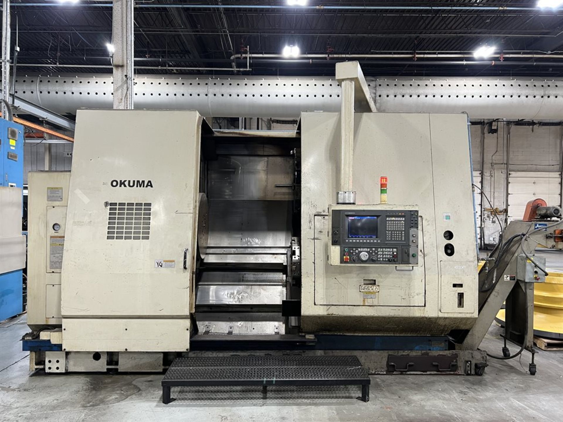 OKUMA LU-45 2SC/1000 CNC Turning Center, s/n 0809.0074, OSP7000L Control, 33" Swing Over Bed, 21.