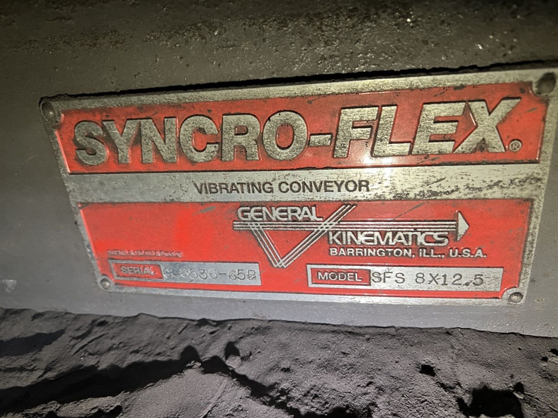 GENERAL KINEMATICS Syncro-Flex SFS 8X12.5 Vibrating Tube Conveyor, s/n C-8536-65B - Image 4 of 4