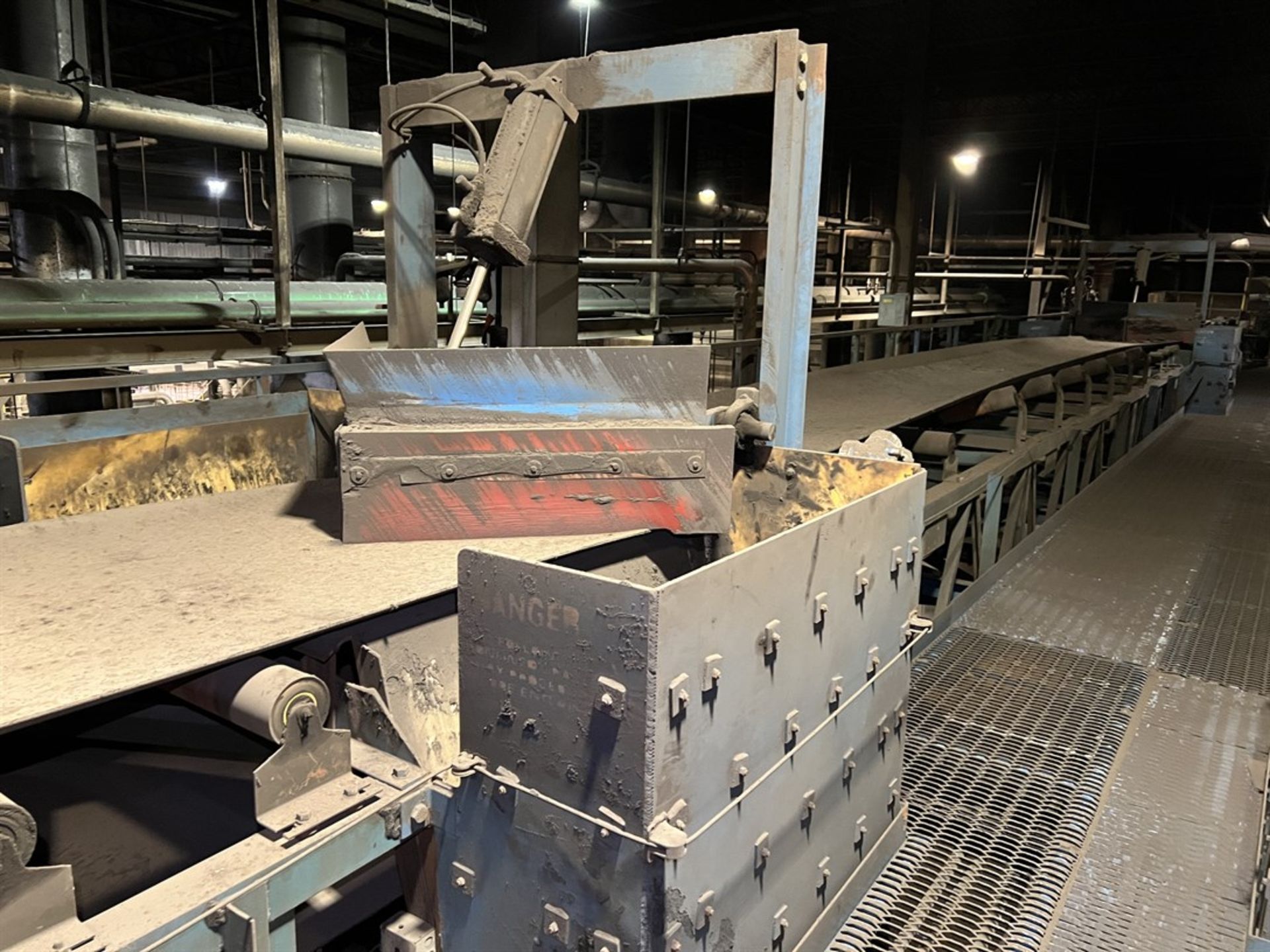 Trough Belt Conveyor, Double Plow, 48" x 200'L - Image 4 of 5