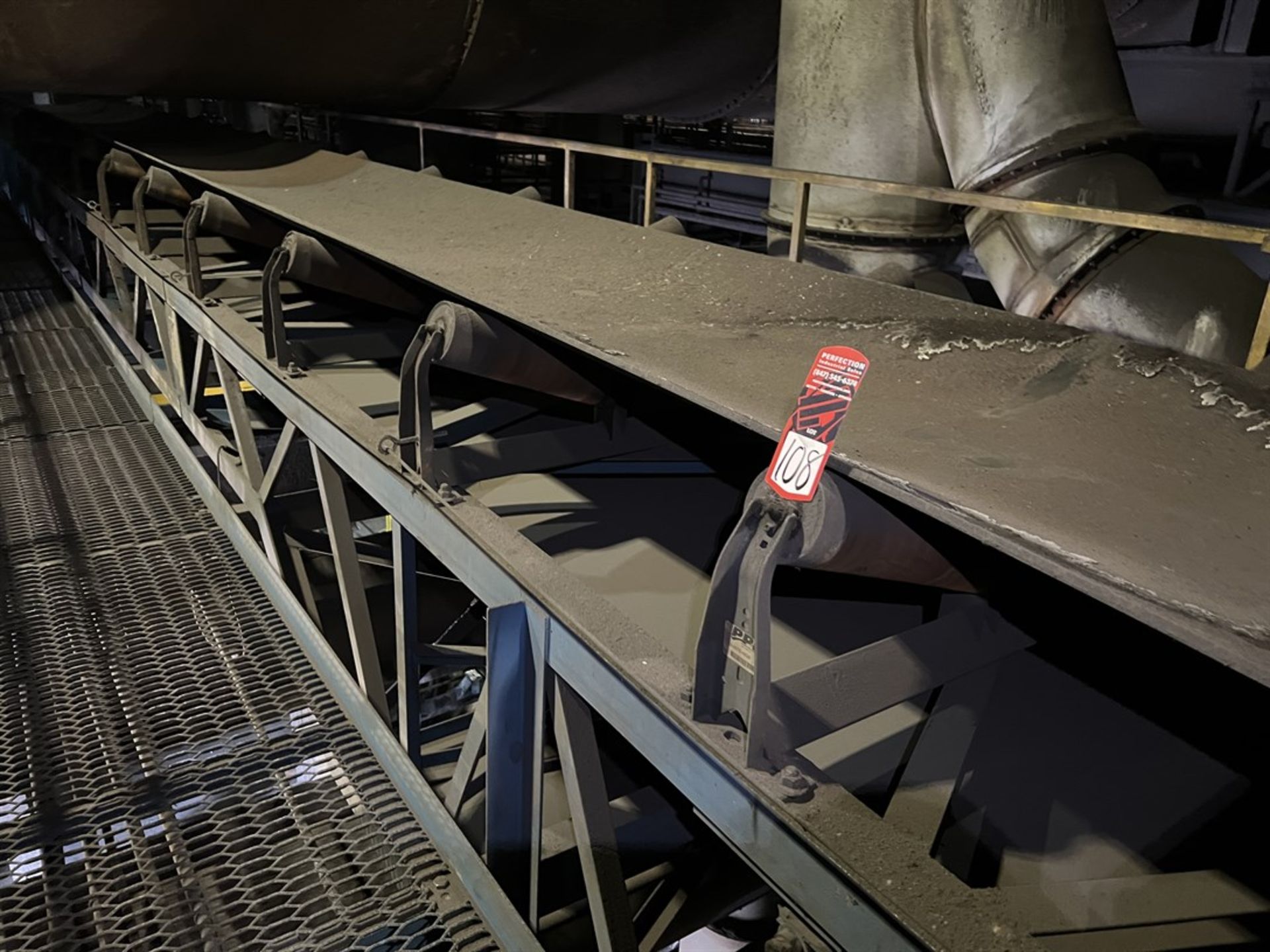 Trough Belt Conveyor, Double Plow, 48" x 110'L