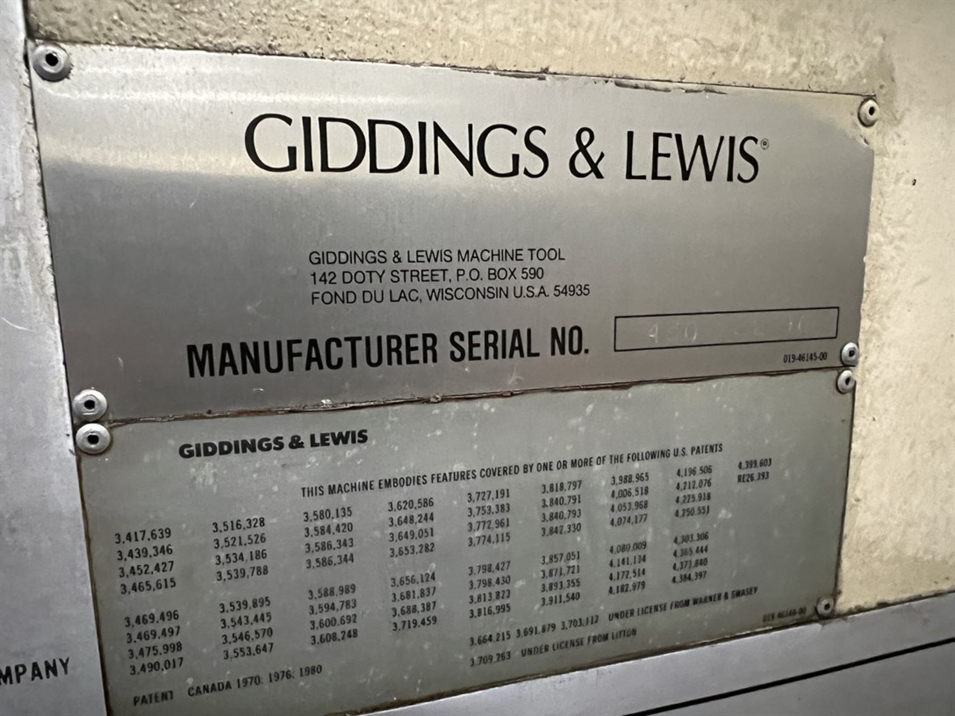 GIDDINGS & LEWIS MC 60 Horizontal Machining Center, s/n 450-232-90, G & L 8000 Control, 6” Spindle - Image 14 of 16