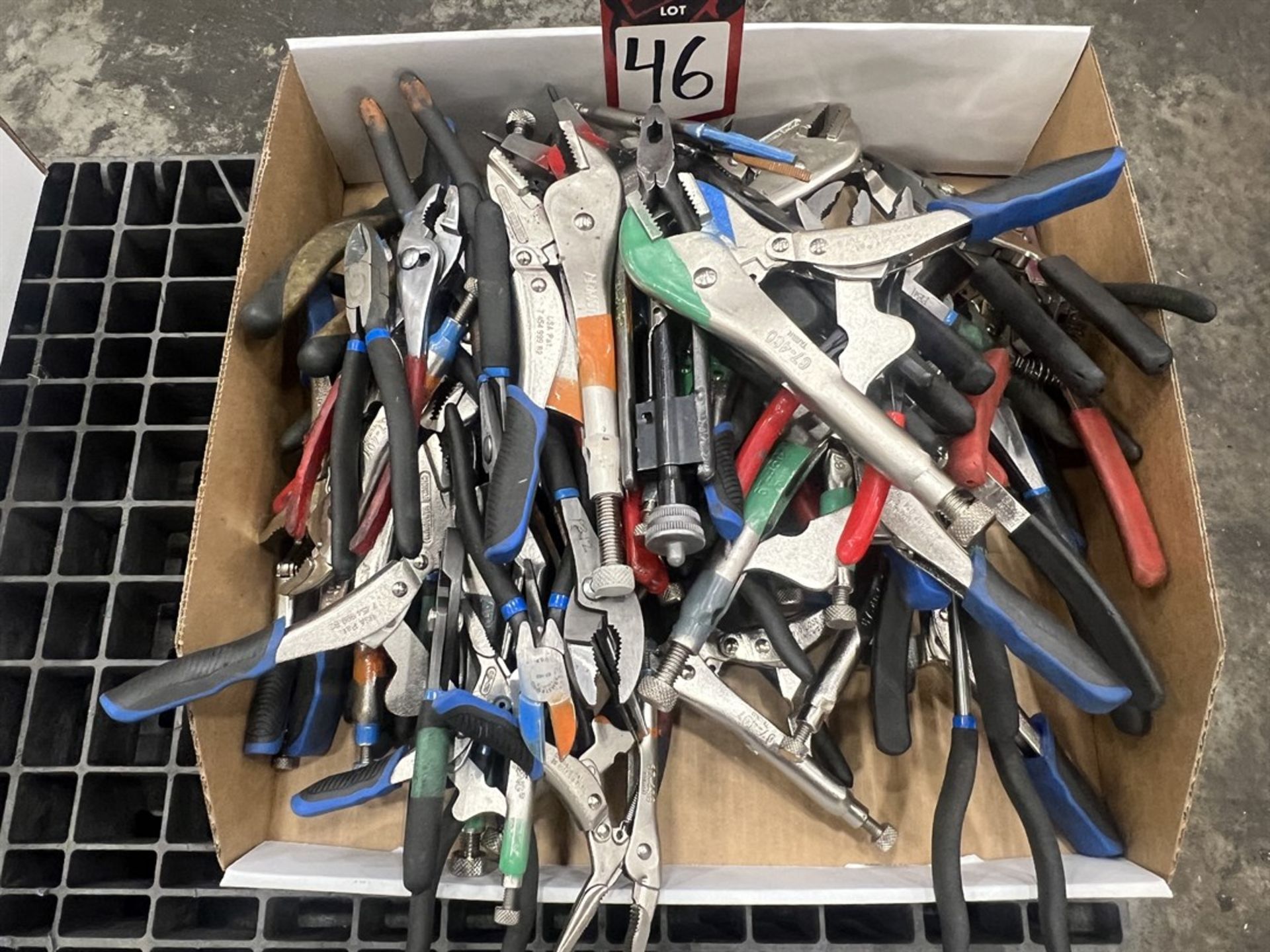 Lot of Assorted Pliers, Snips, Vise Grips, and Snap Ring Pliers
