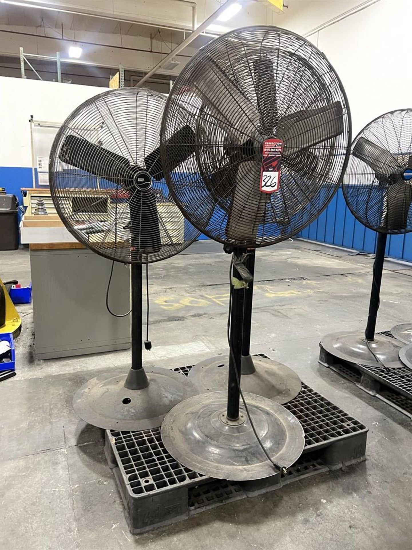 Lot of (3) Pedestal Shop Fans