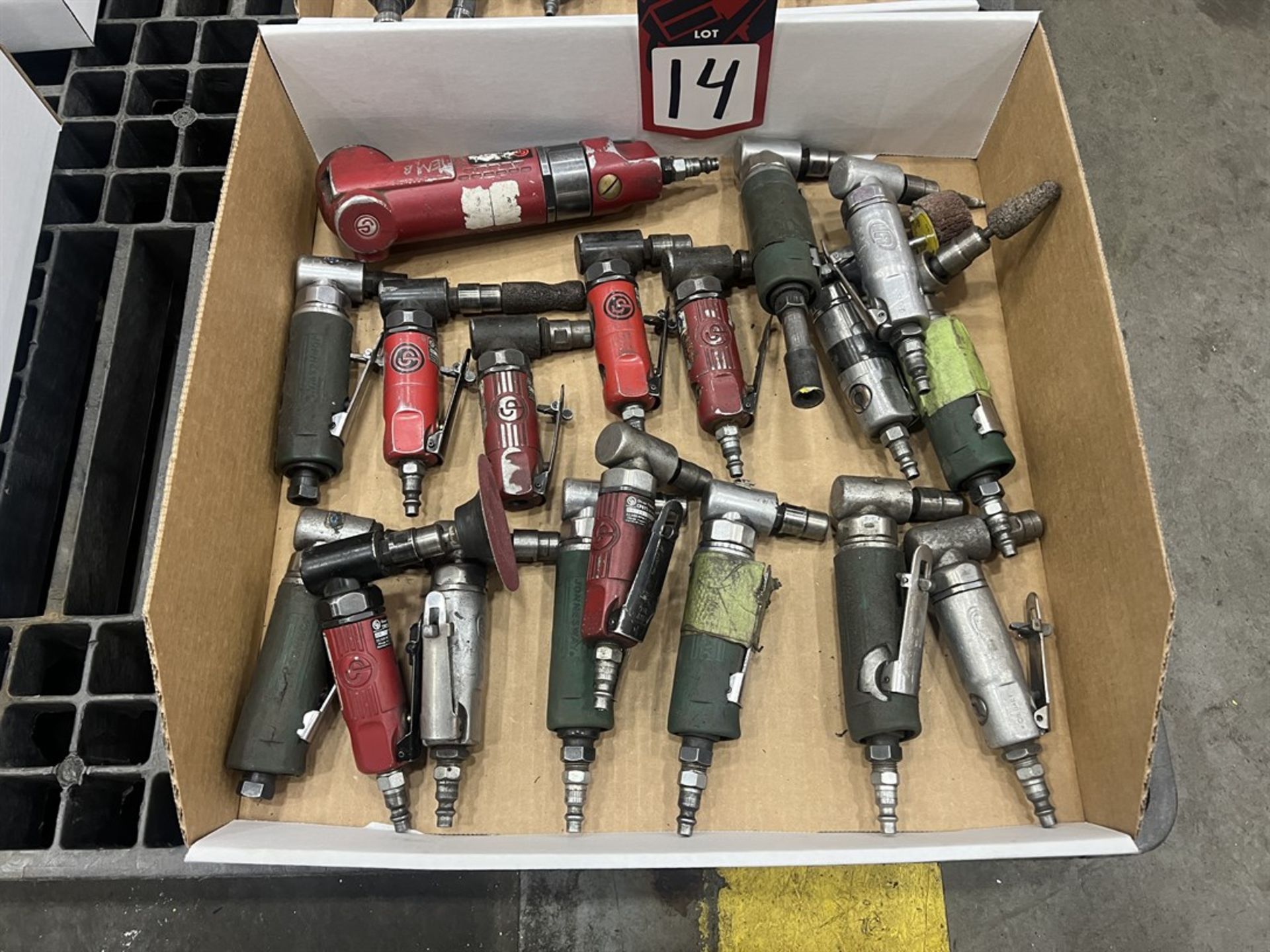 Lot of Assorted Pneumatic Right Angle Grinders