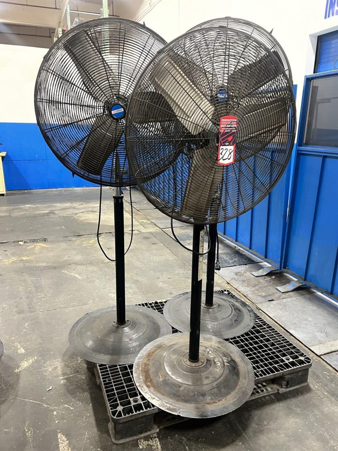 Lot of (3) Pedestal Shop Fans