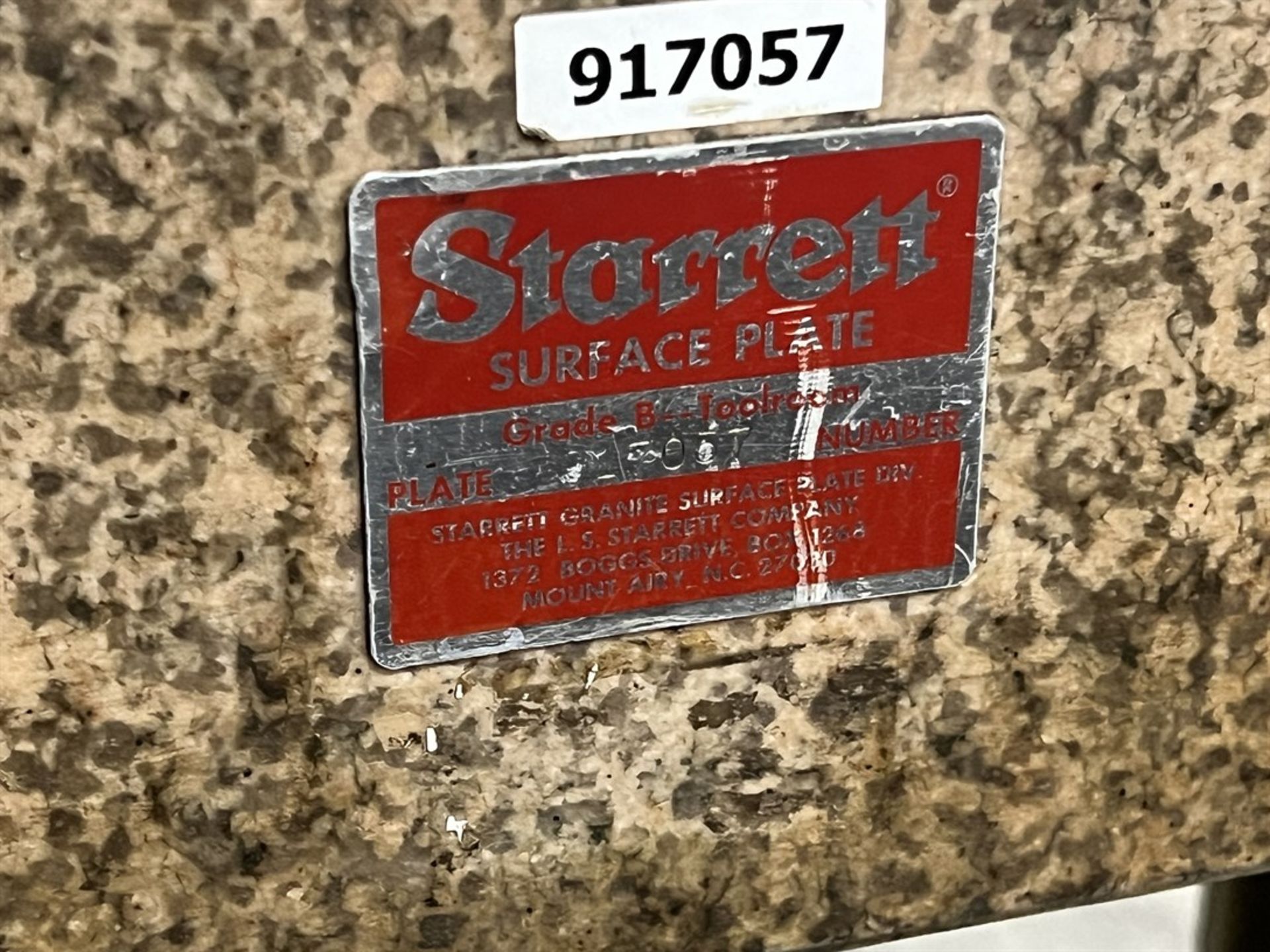 STARRETT Pink Granite Surface Plate, 36" x 48" x 6", on Steel Base - Image 3 of 3