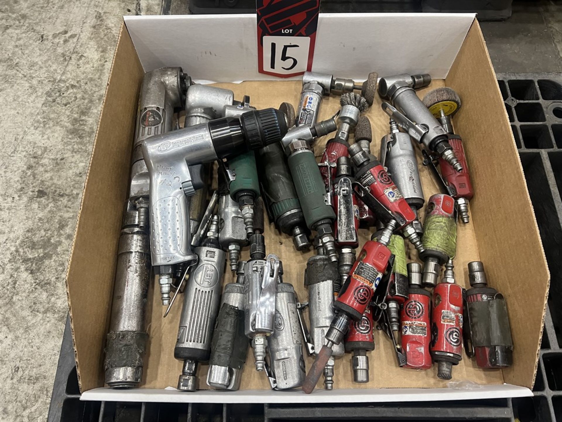 Lot of Assorted Pneumatic Straight and Right Angle Grinders