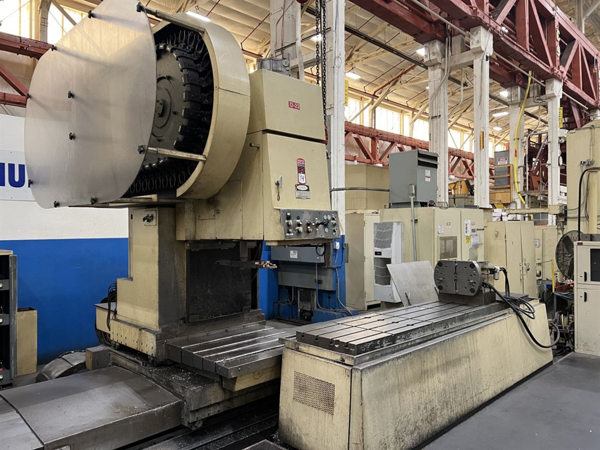 GIDDINGS & LEWIS 10VFS Traveling Column Vertical Machining Center, s/n 912-00010-81, G & L 8000