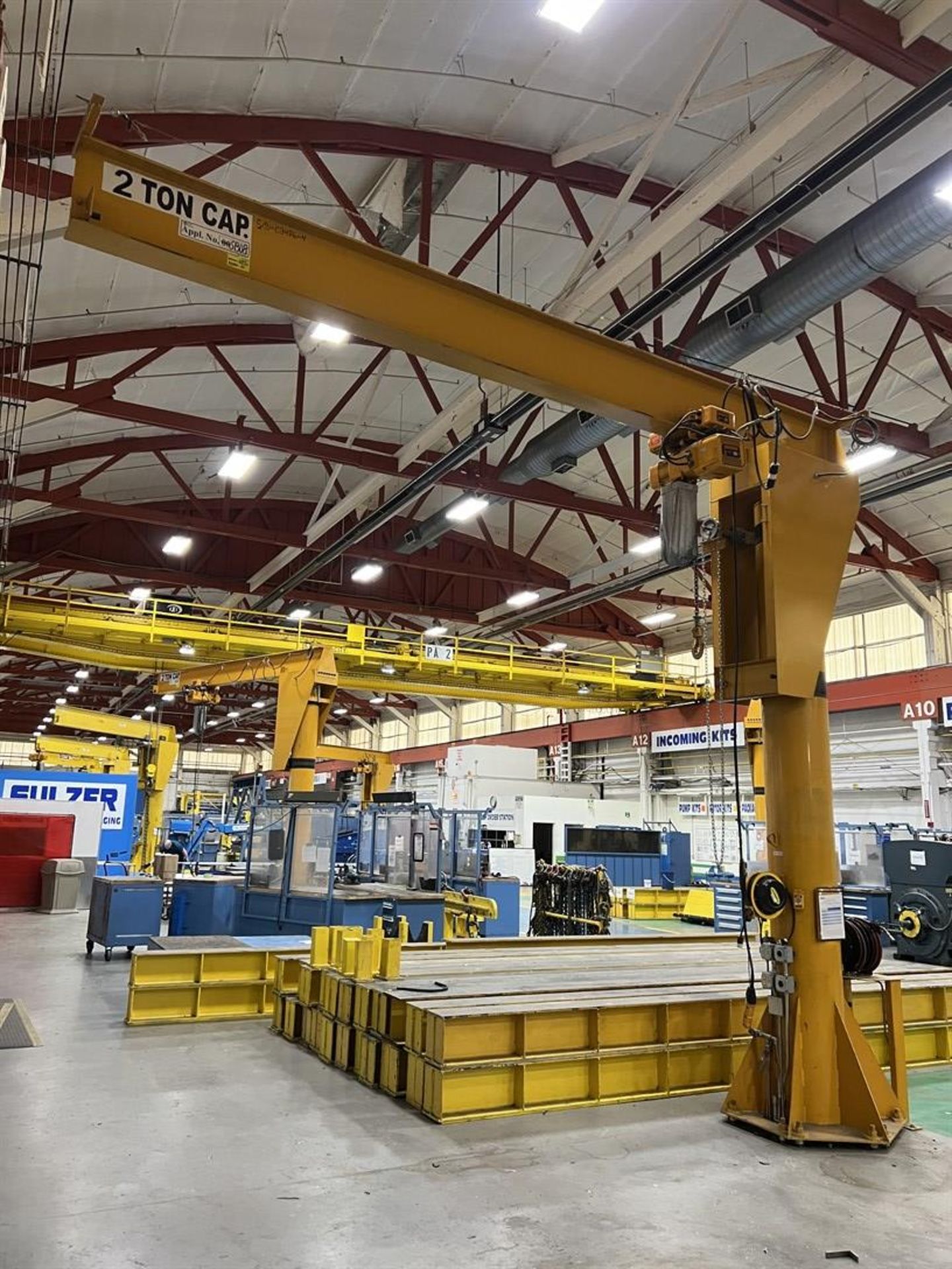 CRANE PRO SERVICES 2-Ton Free Standing Jib Crane, Approx. 16' Reach x 15' Under Rail, 2-Ton - Image 2 of 4