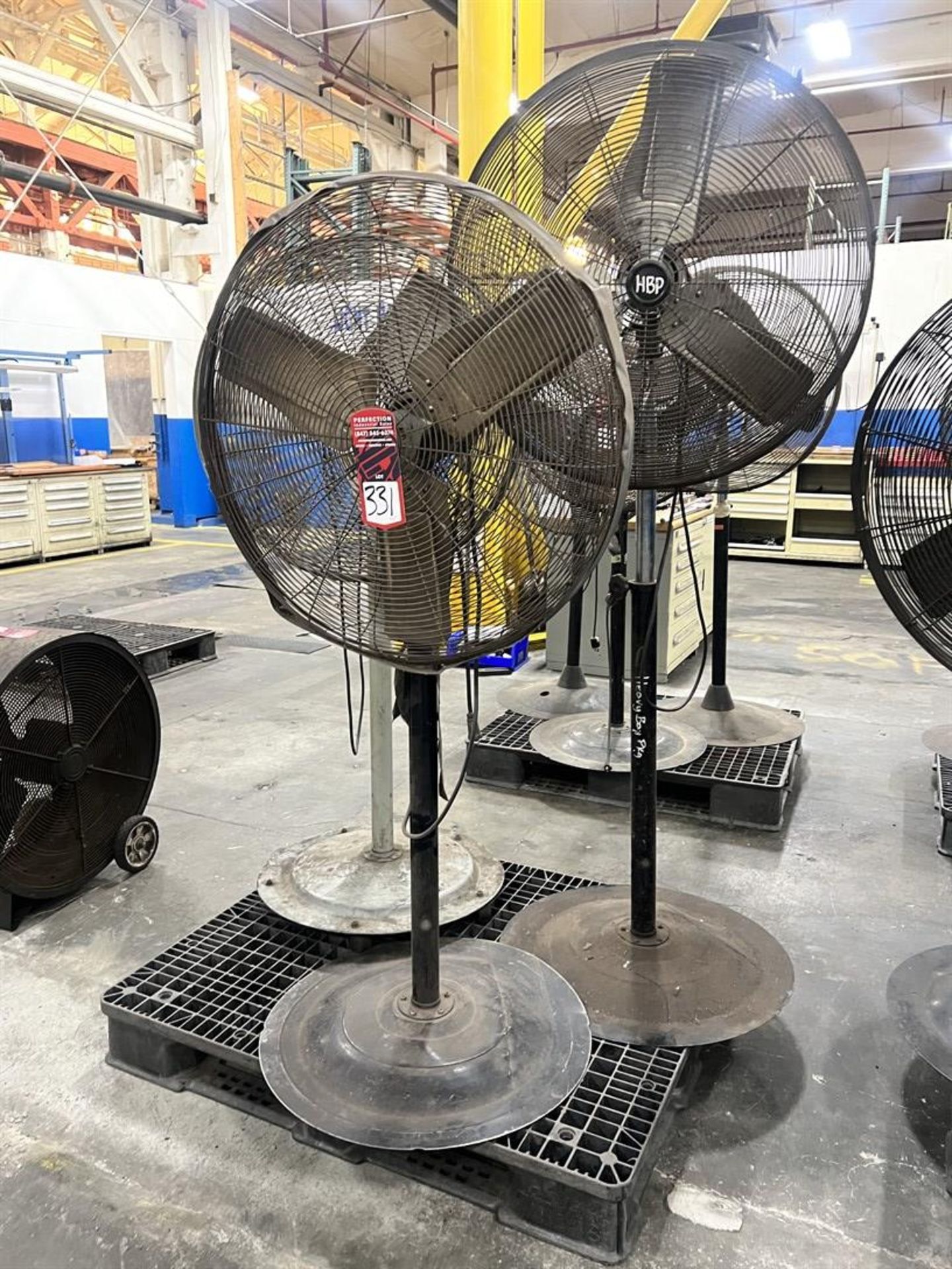 Lot of (3) Pedestal Shop Fans