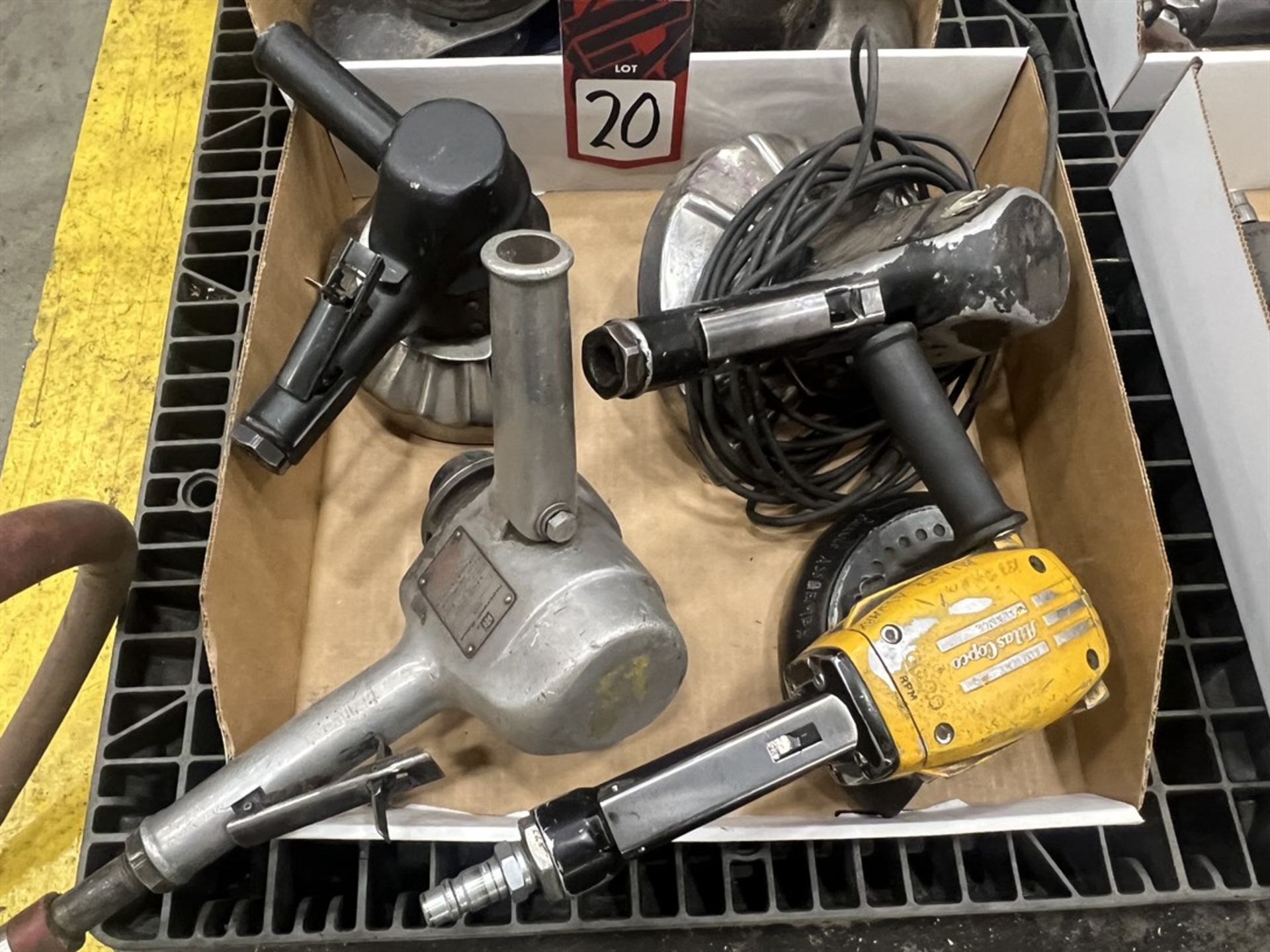 Lot of (4) Pneumatic Angle Grinders