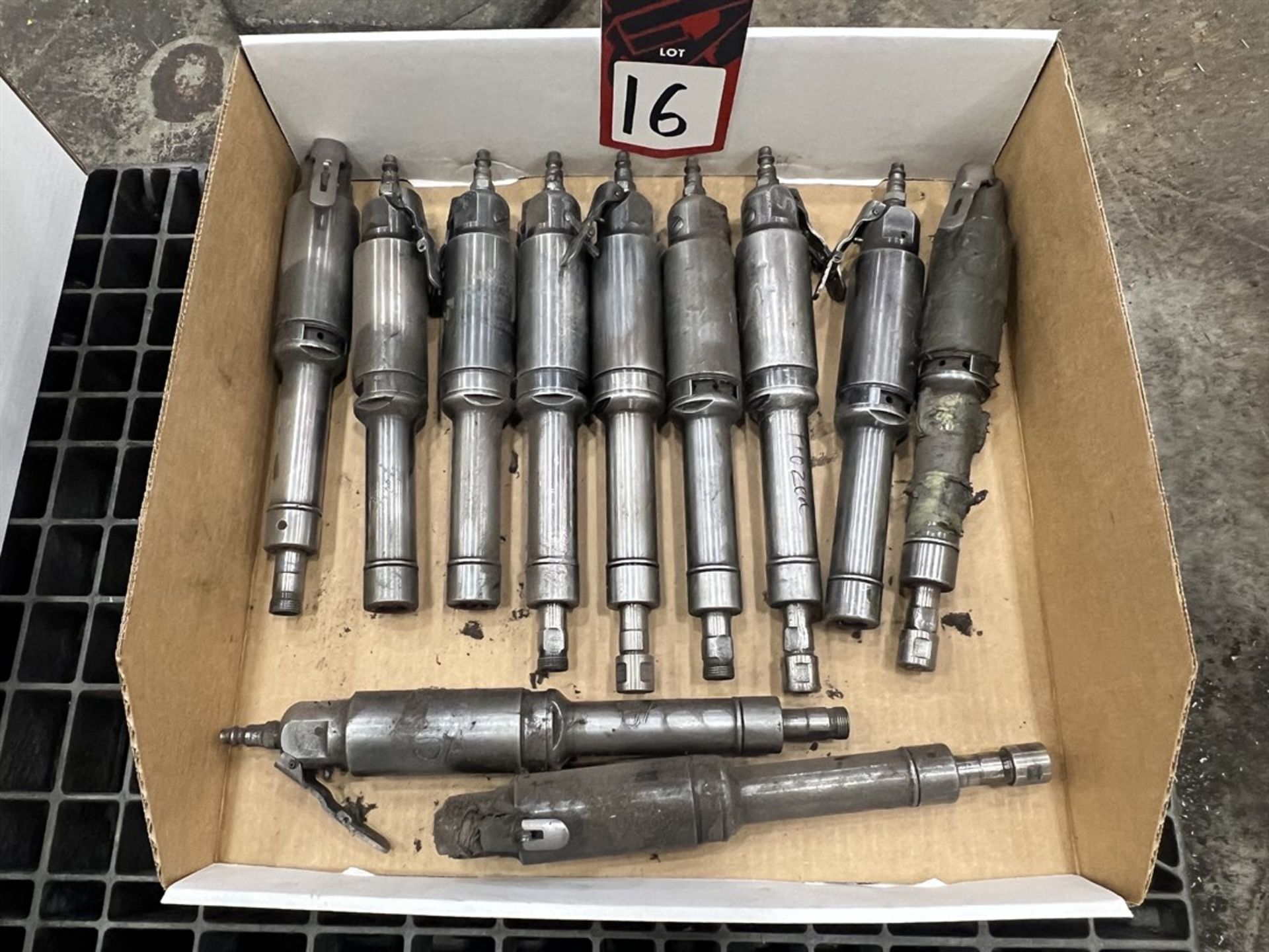 Lot of Assorted Pneumatic Straight and Right Angle Grinders