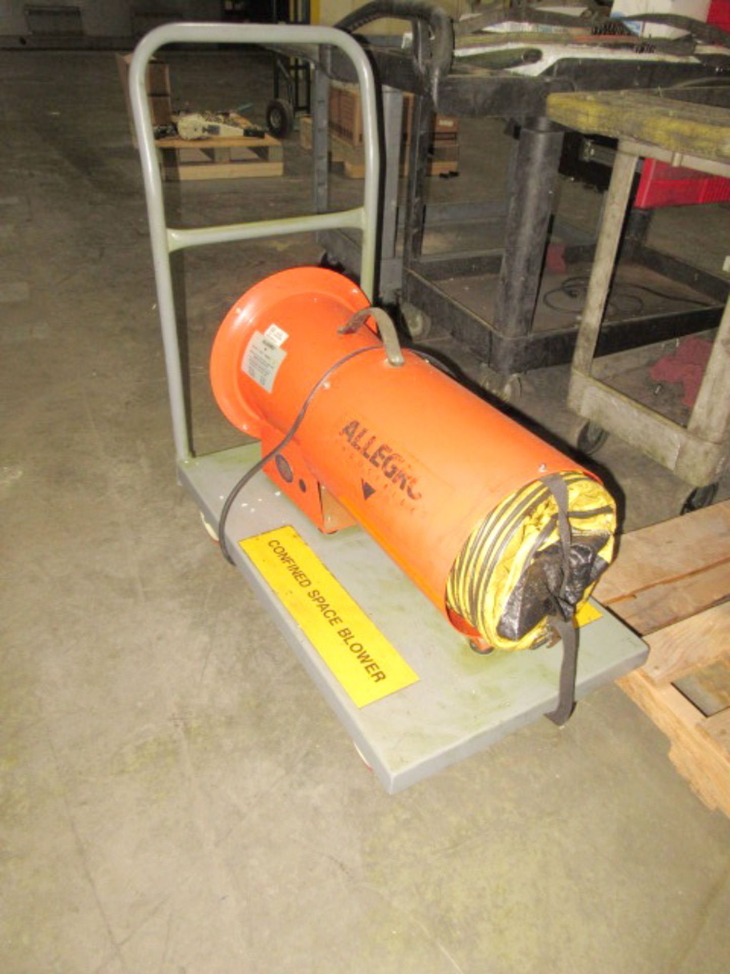 (1) Allegro 9514 Confined Space Blower with 1/3 HP Motor, 120V, 60 Hz, 1 Ph with Attached 9" Dia. - Image 3 of 4