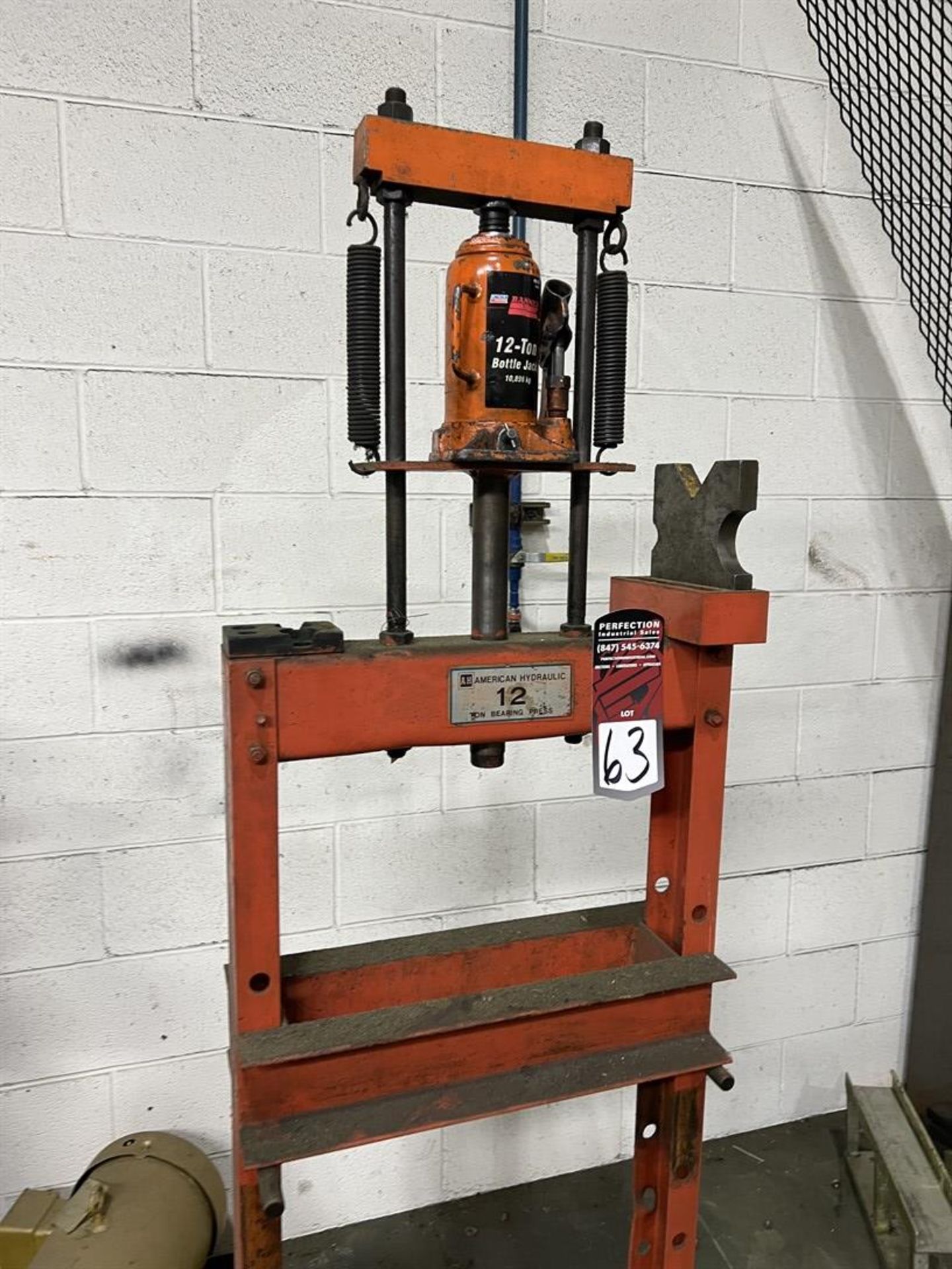 AMERICAN HYDRAULIC 12-Ton Bearing Press, 16.5" Between Uprights - Image 2 of 5