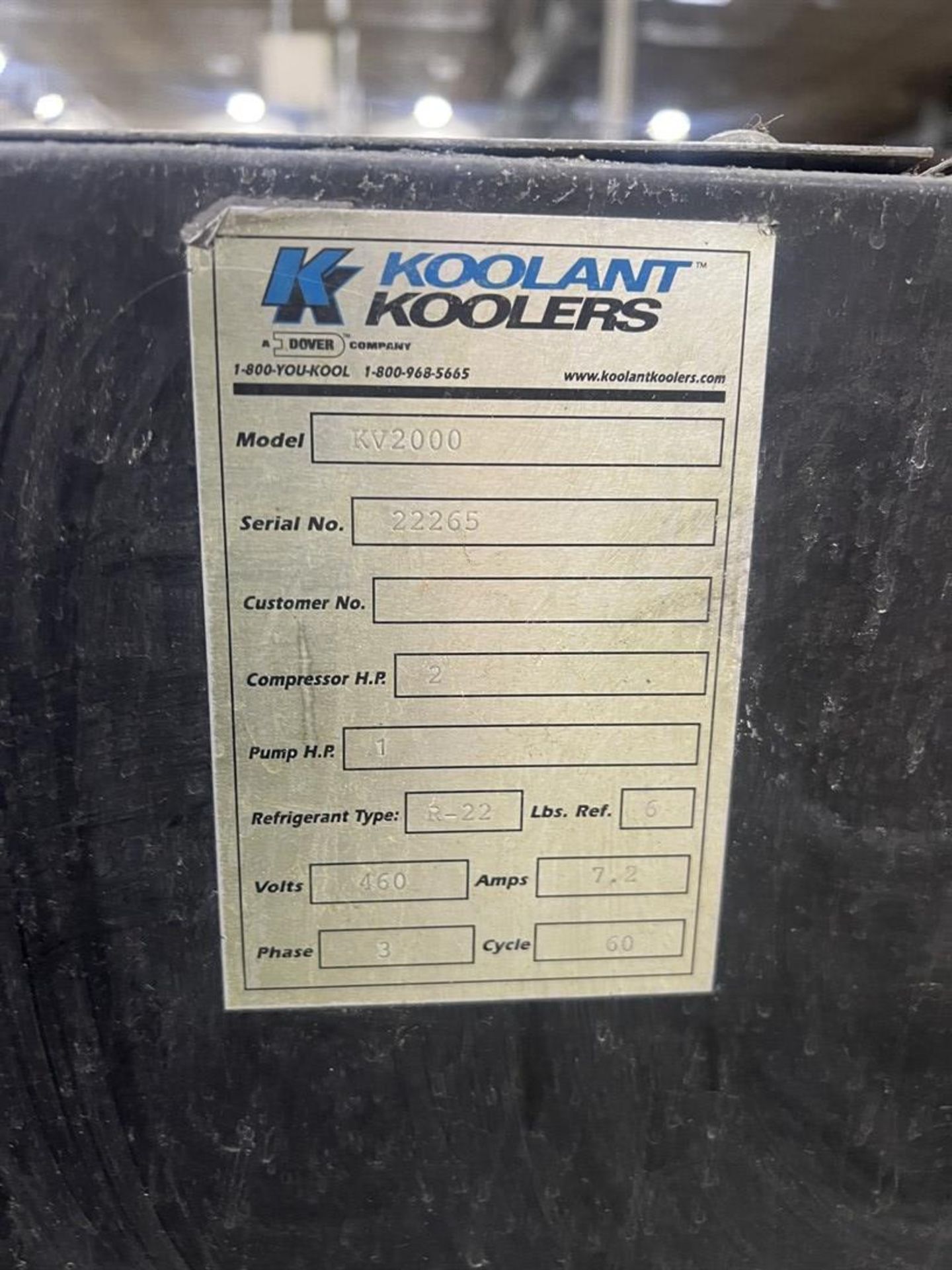 Pallet of (2) KOOLANT KOOLERS KV2000 Chillers - Image 4 of 4