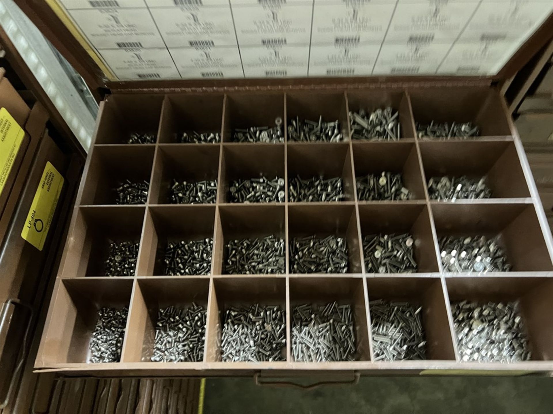 Lot of (4) Stacks of LAWSON Hardware Organizers w/ Assorted Machine Screws, Toggle Bolts, O-Rings, - Image 9 of 17