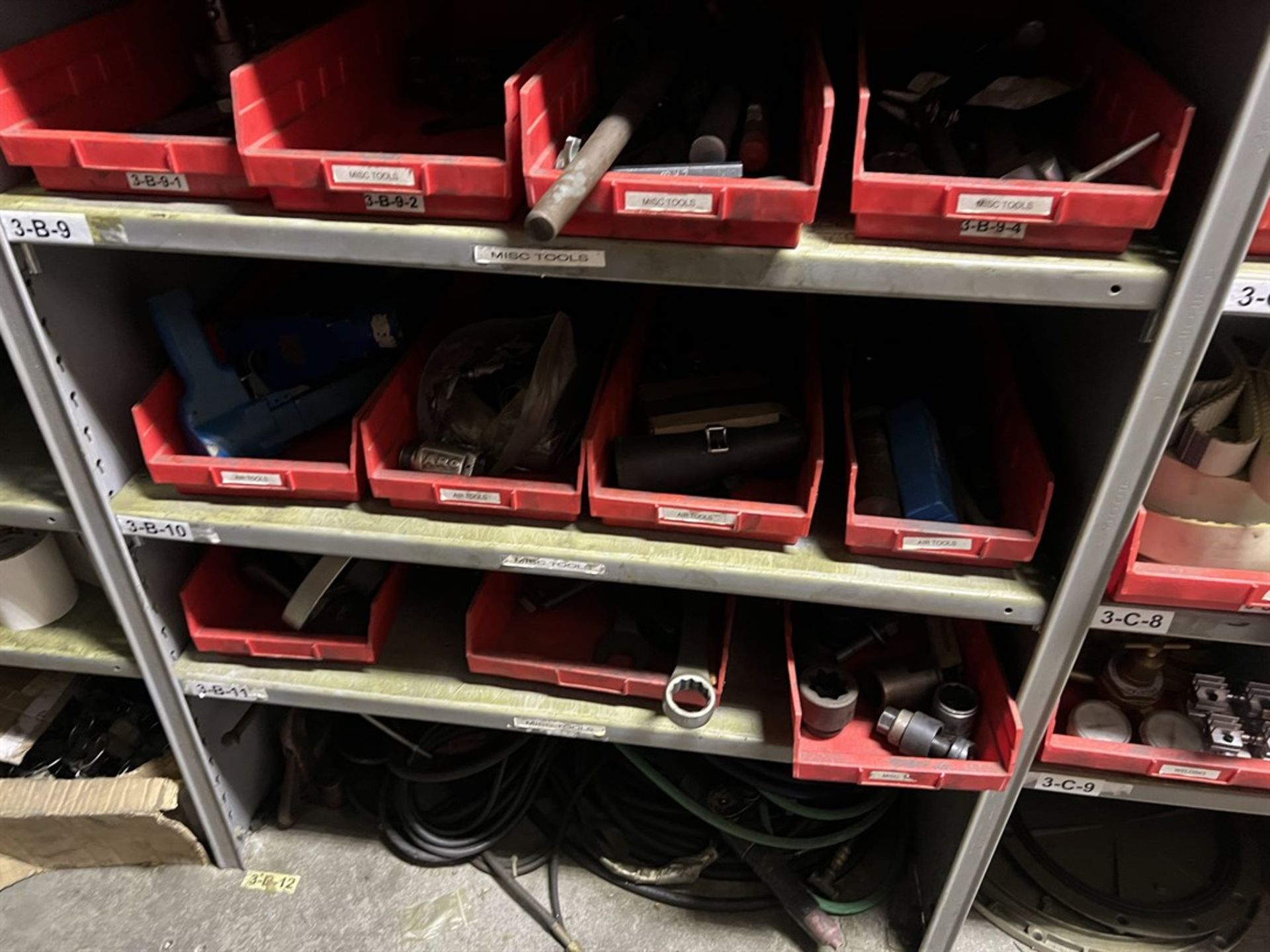 Row of (6) Sections of LYON Shelving Units w/ Contents Including Assorted Fasteners and Anchors, - Image 13 of 15