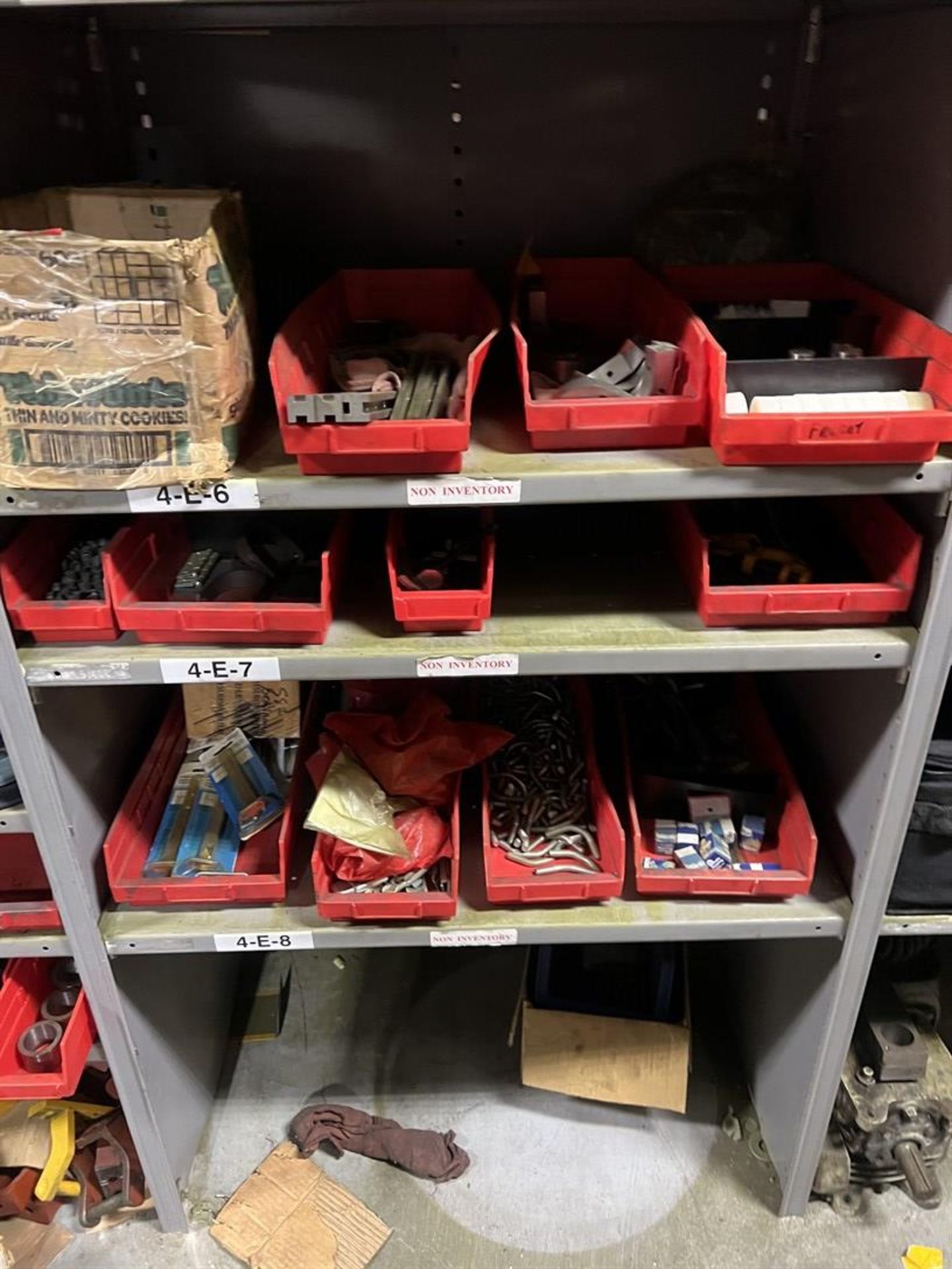 Row of (6) Sections of LYON Shelving Units w/ Contents Including Misc. Machine Parts, FANUC AC Servo - Image 3 of 10