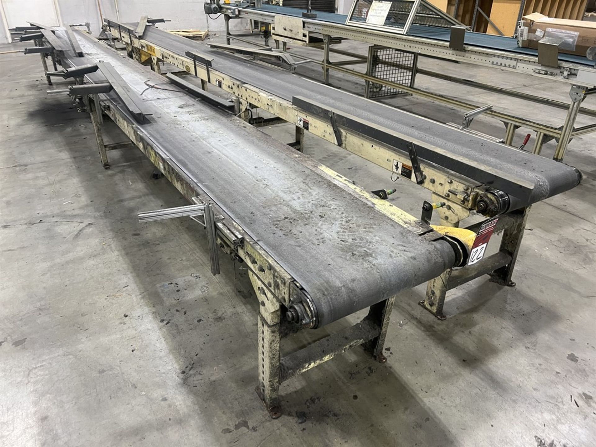 Lot of (2) Sections of HYTROL 18"W x 23'L Powered Belt Conveyor - Image 2 of 3
