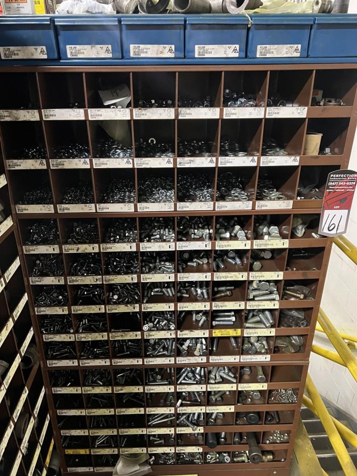 Lot of (2) LAWSON Hardware Cubbies w/ Assorted Fasteners, Nuts, Washers, Black Pipe Joints, - Image 2 of 5
