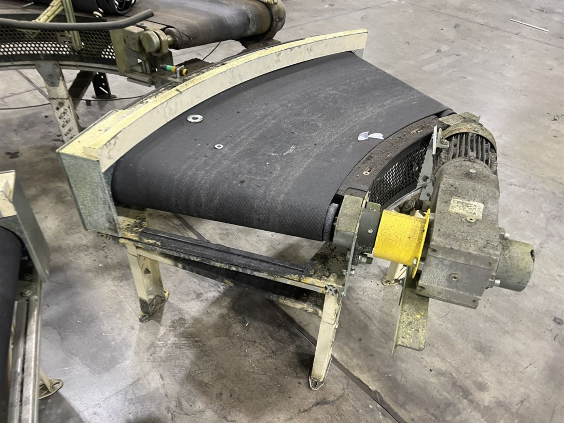 Lot of (3) Sections of 23"W Curved Powered Belt Conveyor - Image 3 of 4