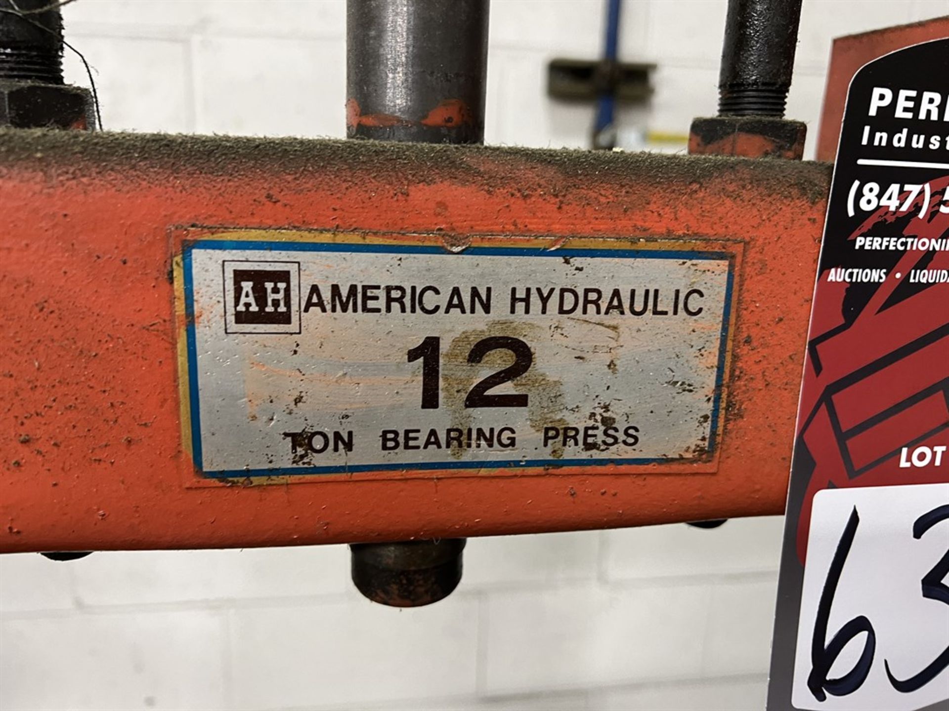 AMERICAN HYDRAULIC 12-Ton Bearing Press, 16.5" Between Uprights - Image 5 of 5