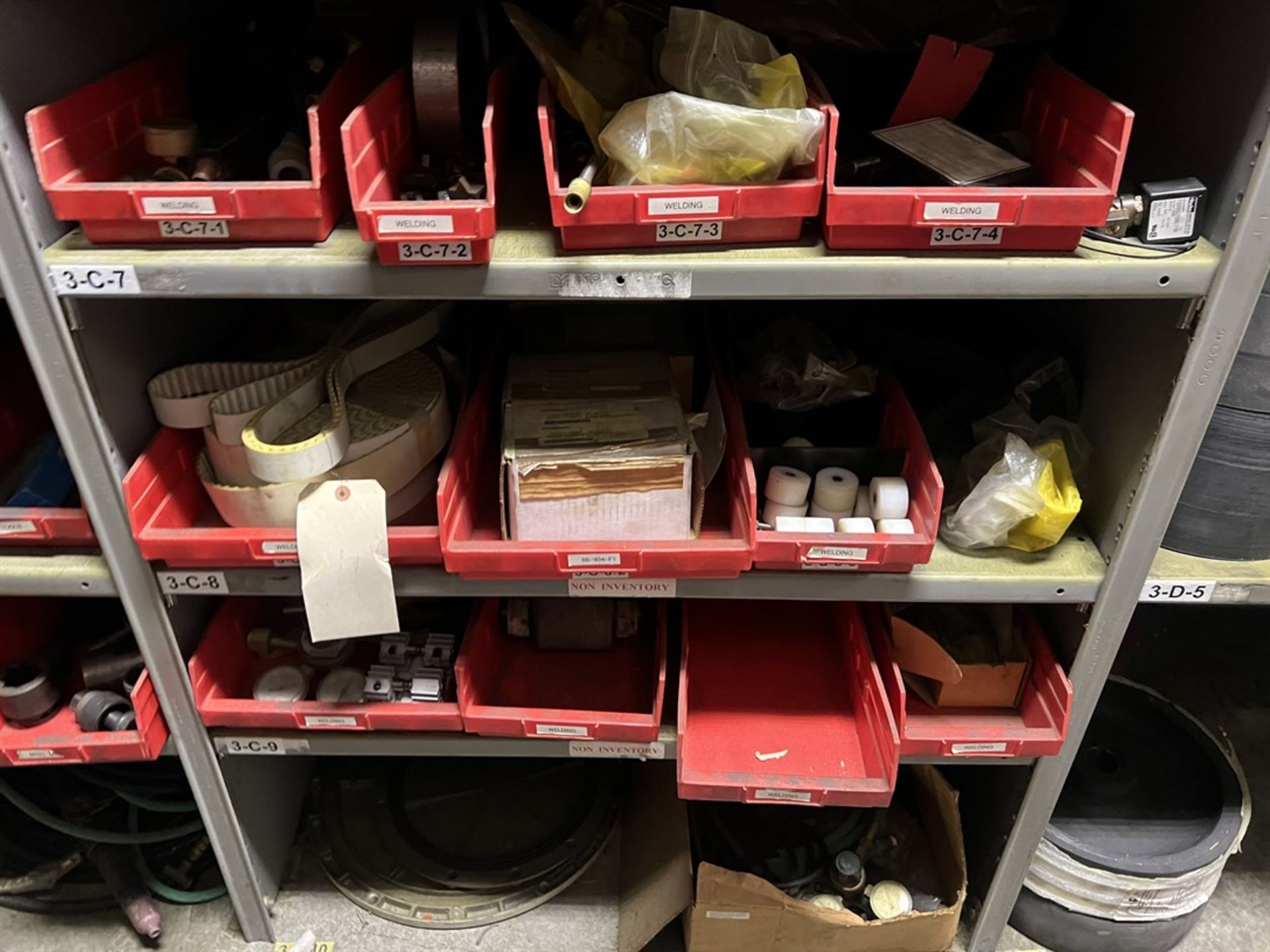 Row of (6) Sections of LYON Shelving Units w/ Contents Including Assorted Fasteners and Anchors, - Image 8 of 15