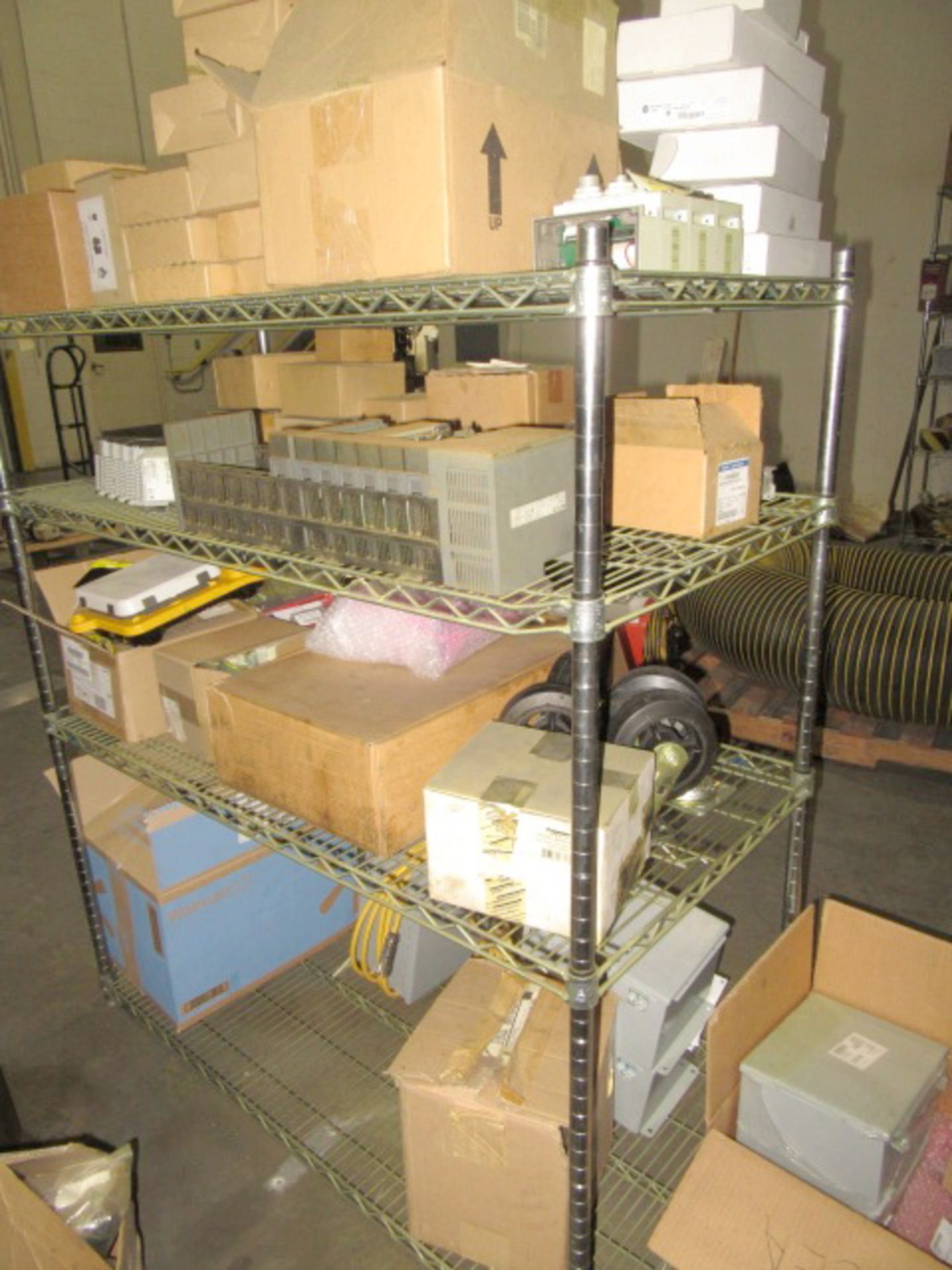 (1) 4-Shelf Wire Storage Rack with Assorted Allen-Bradley & SMC Electrical Components, Hoffman - Image 6 of 7