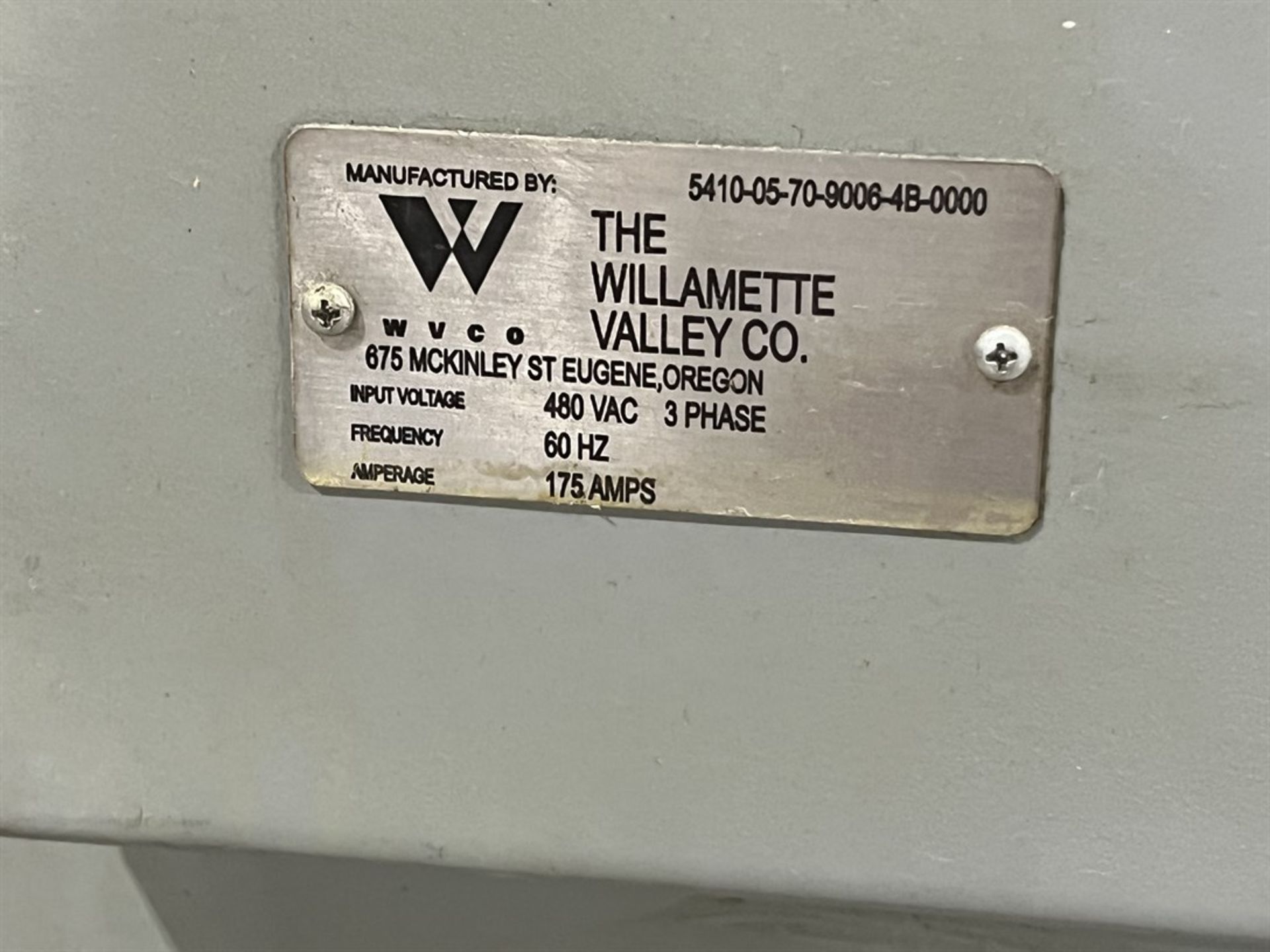 WILLAMETTE VALLEY 480 VAC Control Cabinet w/ Drives and Servo Amplifier - Image 2 of 8