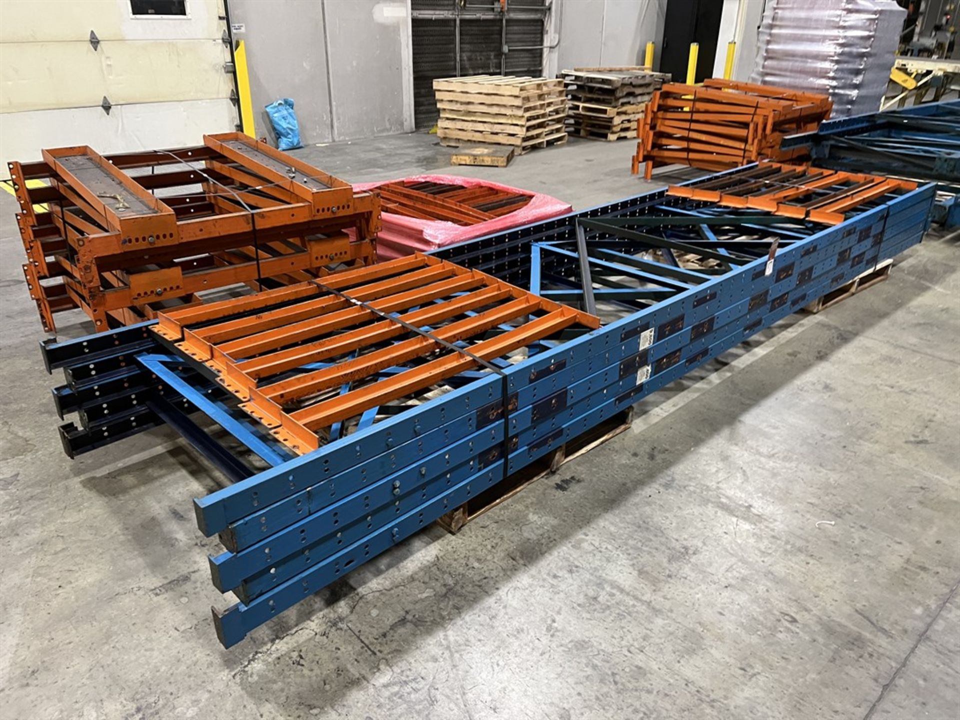 Lot of Heavy Duty 17'H Pallet Racking, 9,800 Lb. Capacity Per Shelf, w/ Supports and Pallet Decking