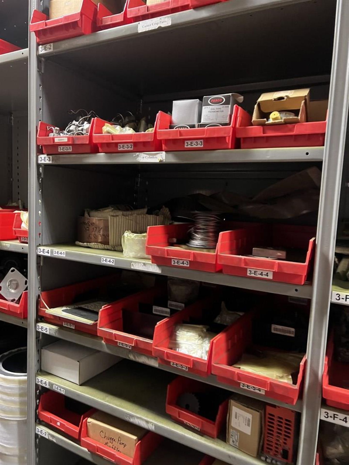 Row of (6) Sections of LYON Shelving Units w/ Contents Including Assorted Fasteners and Anchors, - Image 5 of 15