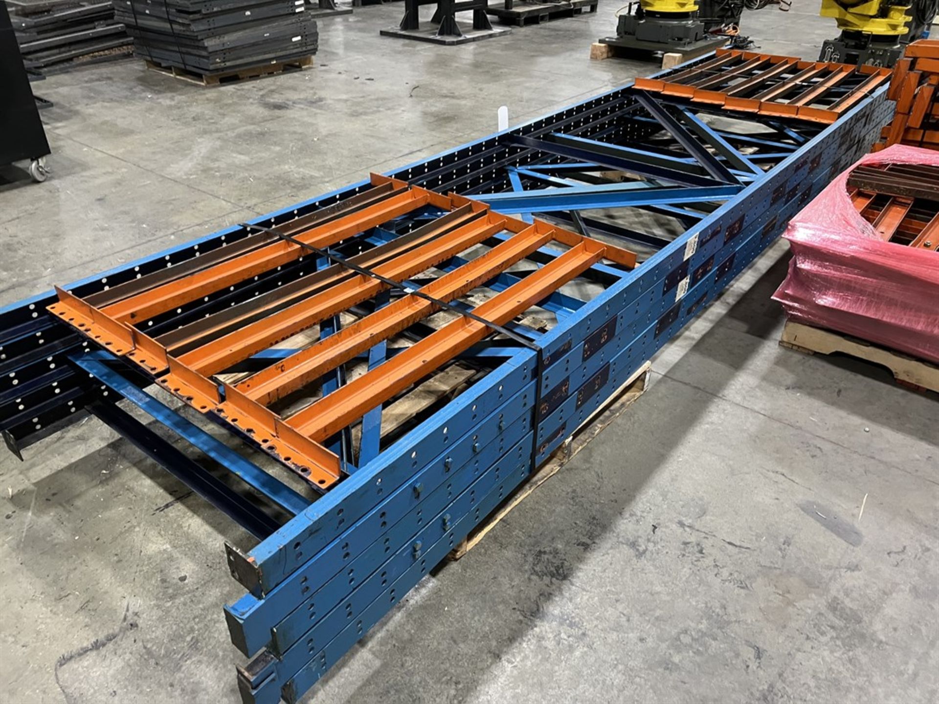 Lot of Heavy Duty 17'H Pallet Racking, 9,800 Lb. Capacity Per Shelf, w/ Supports and Pallet Decking - Image 3 of 5