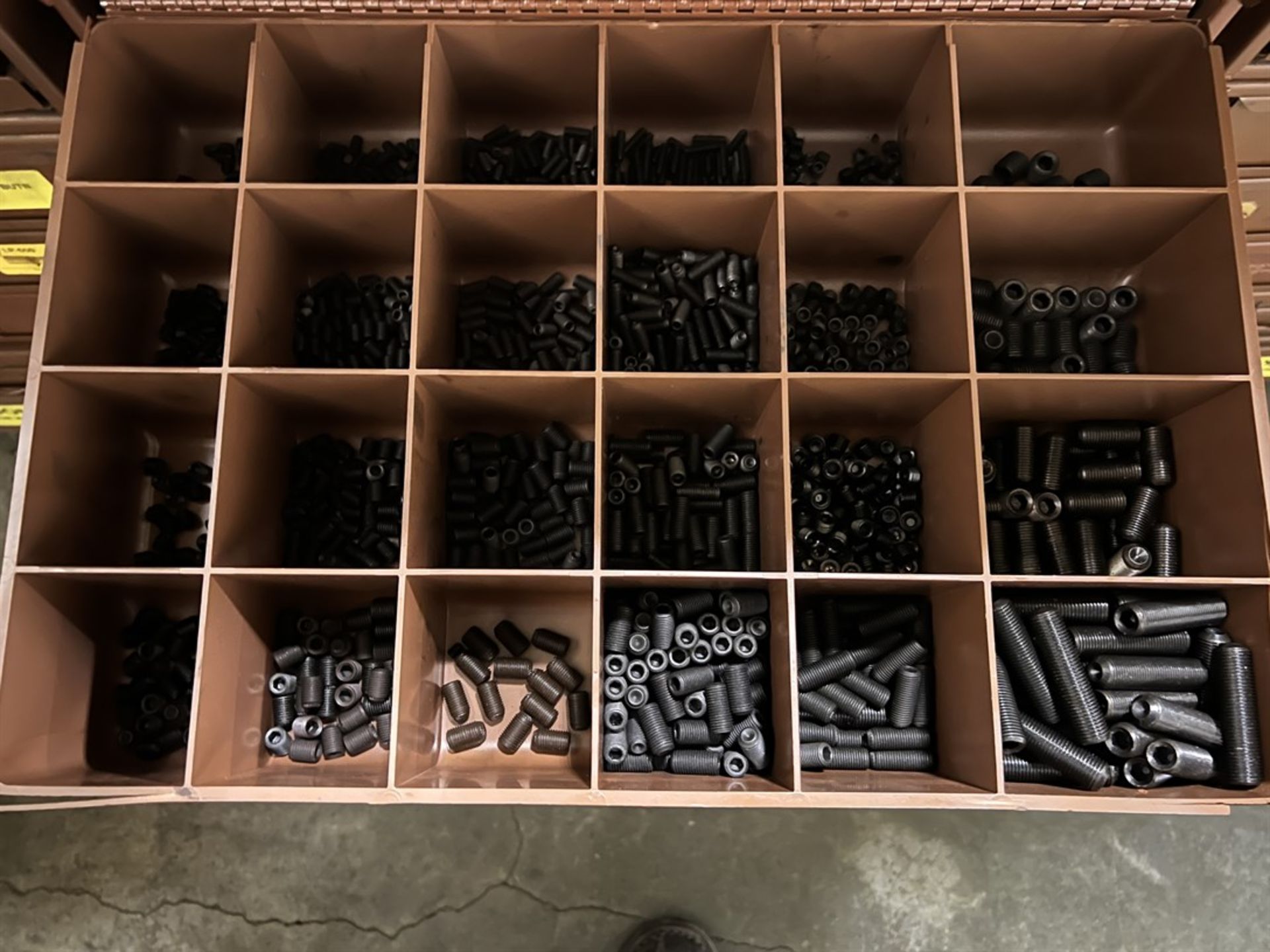 Lot of (4) Stacks of LAWSON Hardware Organizers w/ Assorted Machine Screws, Toggle Bolts, O-Rings, - Image 11 of 17