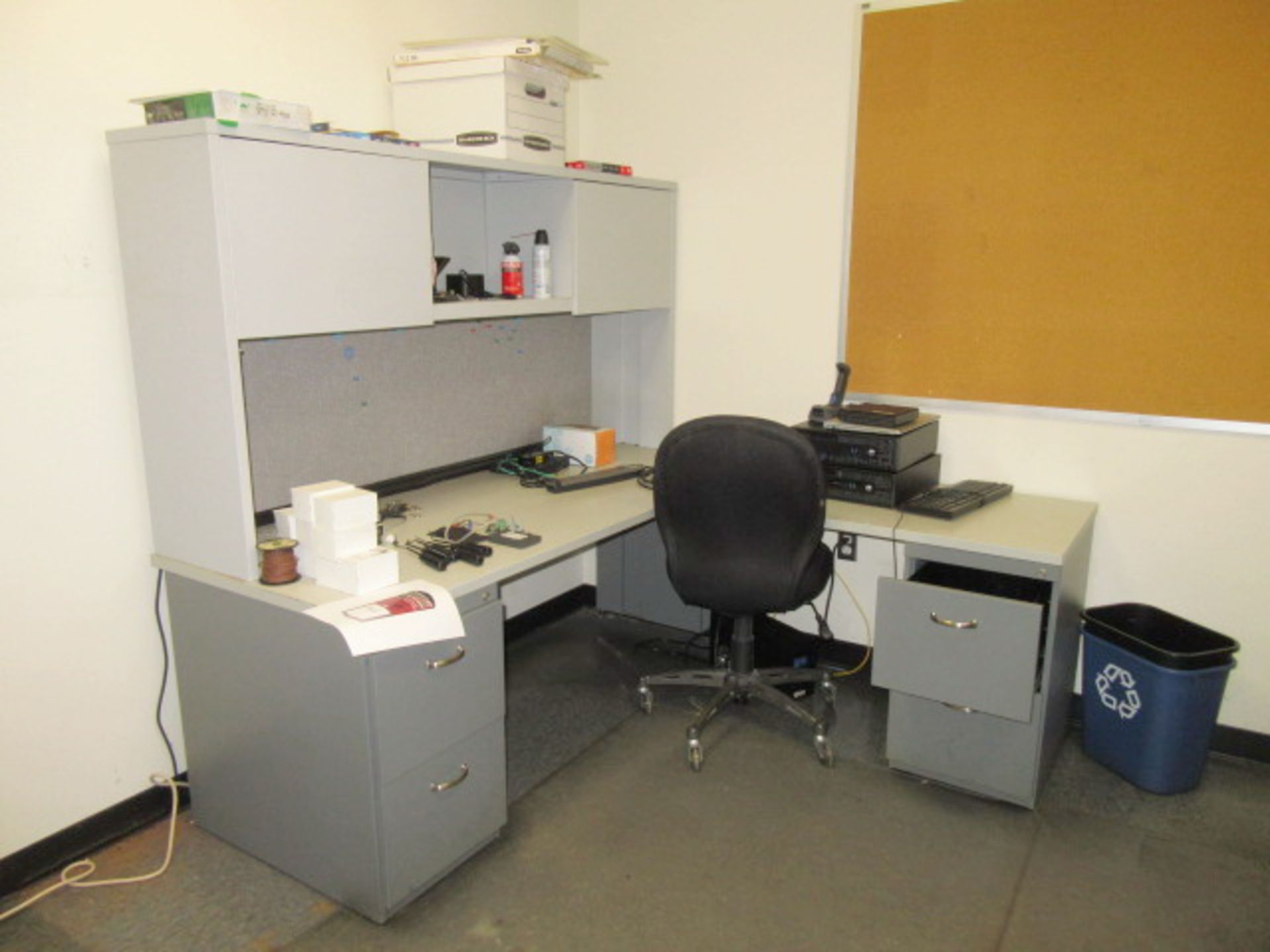 Contents of Office, Consisting of: (1) Desk 72"L x 30"W with Hutch & 42" Right Return, (3) 48"L x