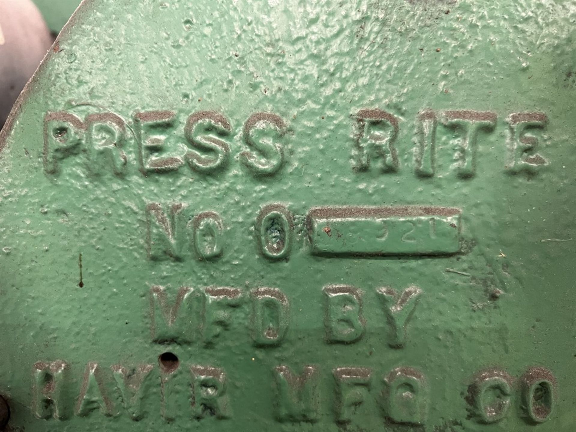 HVR PRESS-RITE No. 0 Terminal Press, s/n 8921 - Image 3 of 3