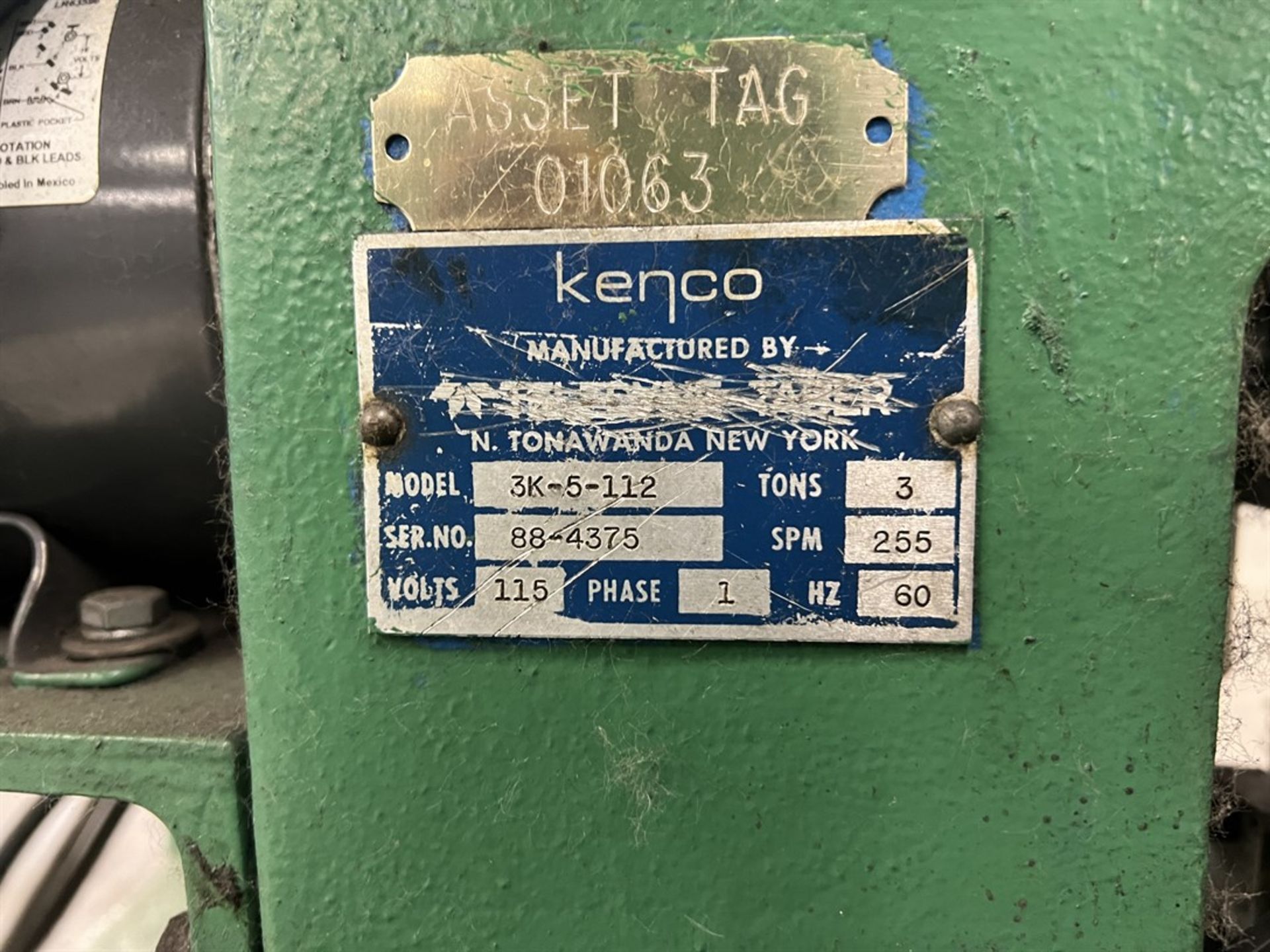 KENCO 3K-5-112 Terminal Press, s/n 88-4375 - Image 3 of 3