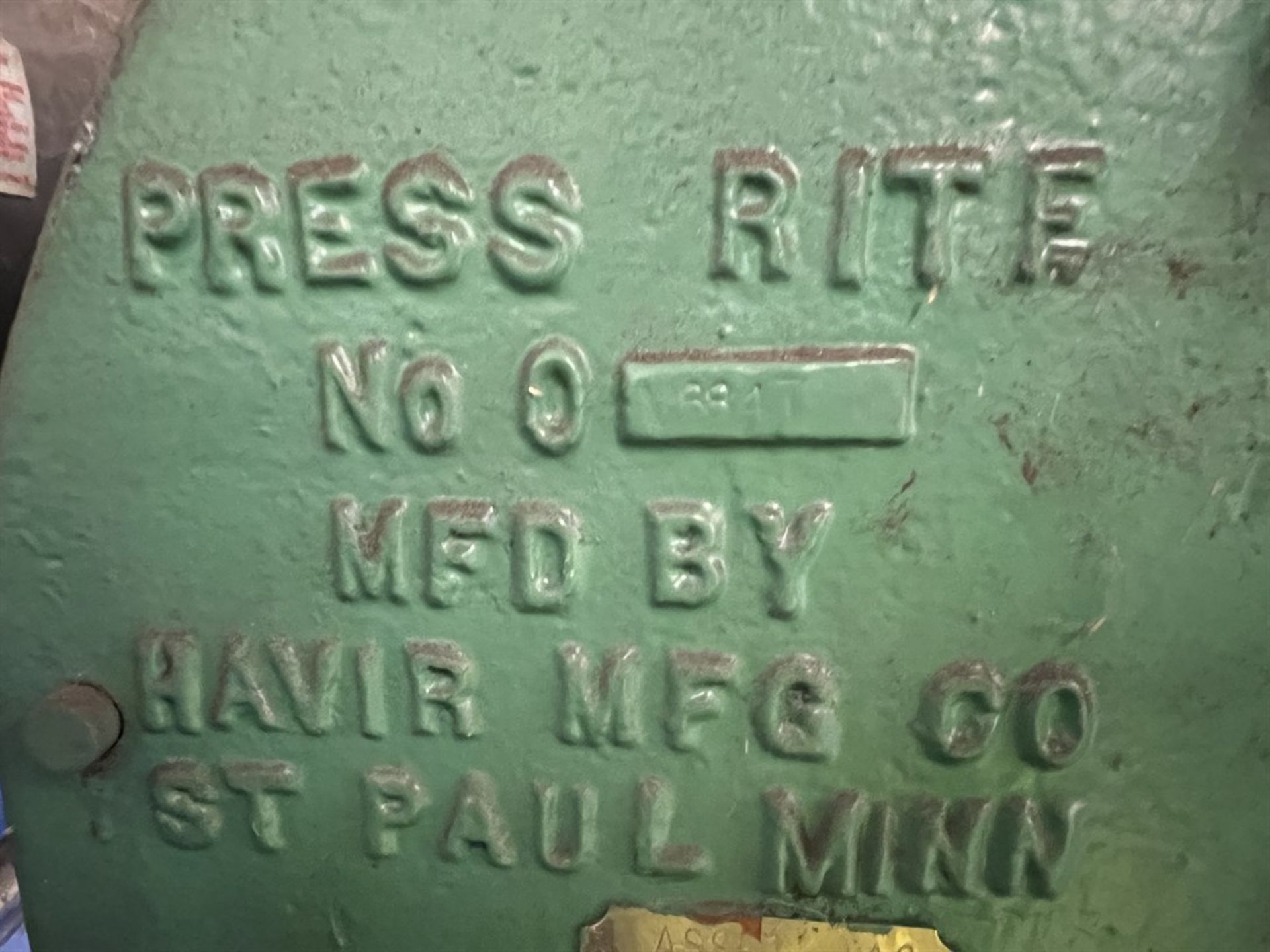 HVR PRESS-RITE No. 0 Terminal Press, s/n 684T - Image 3 of 3