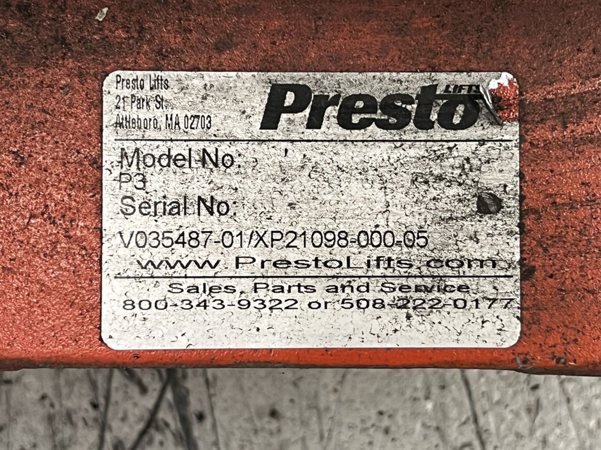 PRESTO P3 Self Leveling Pallet Carousel and Skid Positioner, s/n V035487-01/XP21098-000-05 - Image 4 of 4
