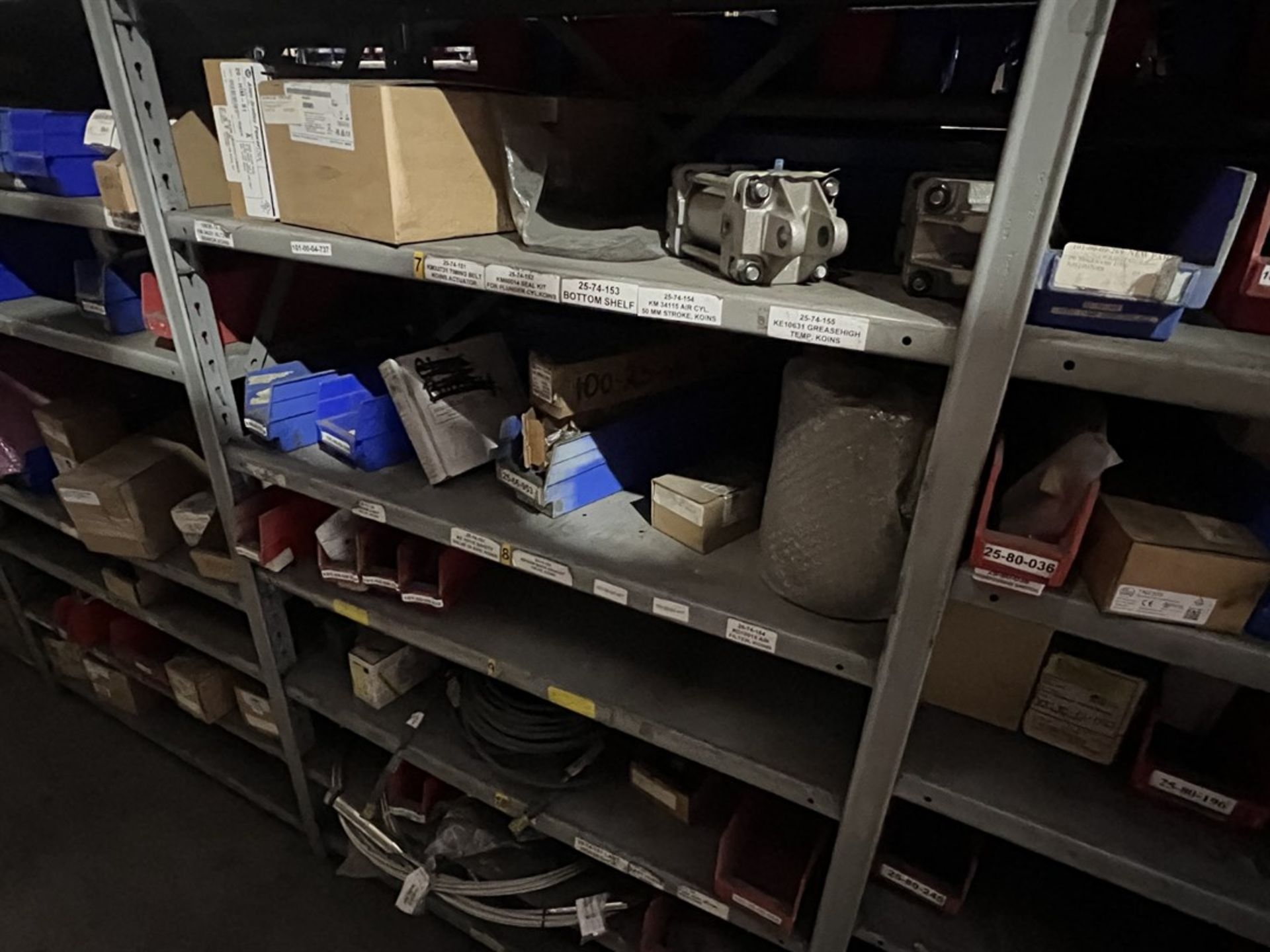 Lot Comprising (12) Shop Shelving Units w/ Contents Including Electrical Wiring, Valving, Drive - Image 10 of 33