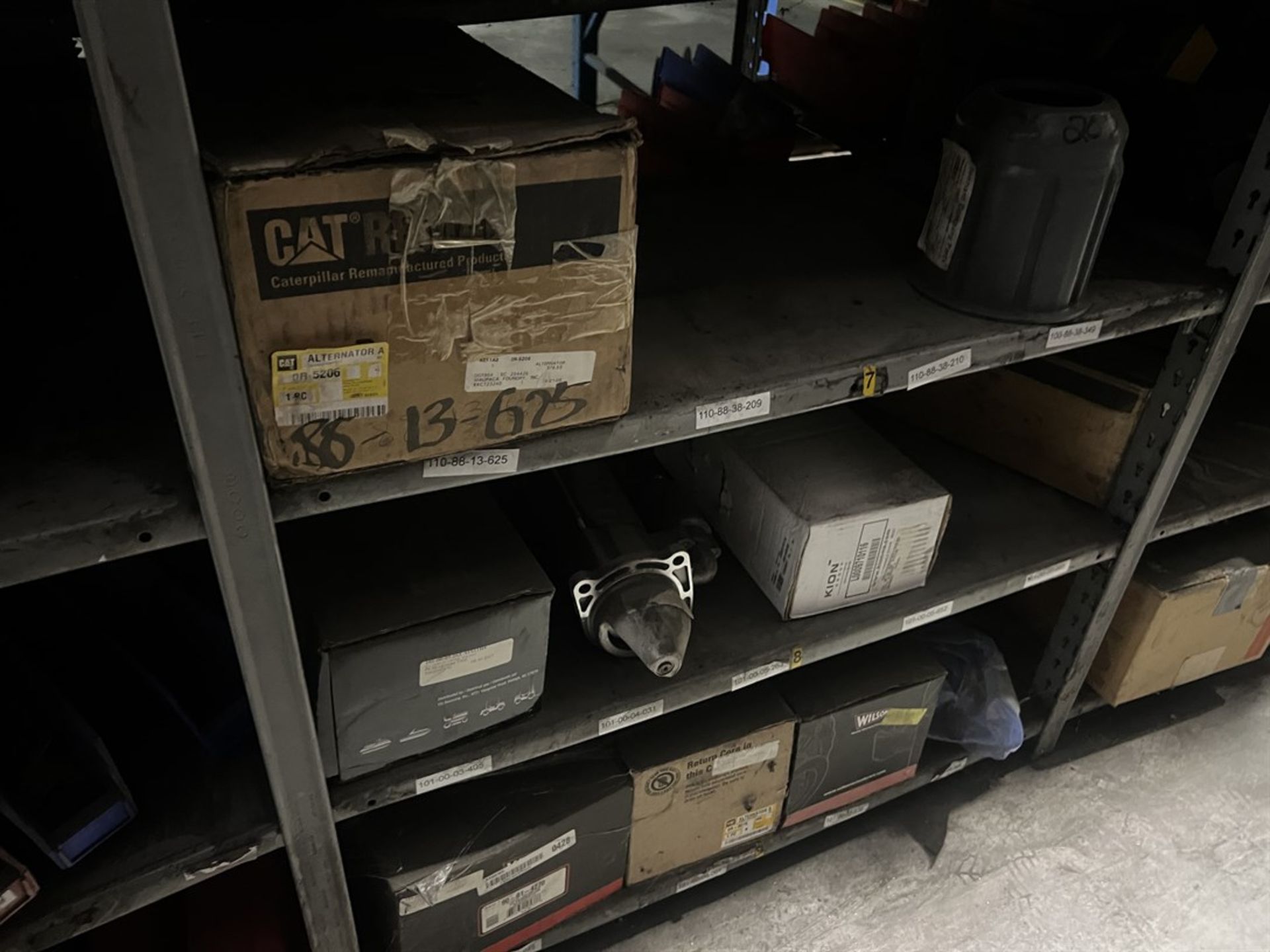 Lot Comprising (12) Shop Shelving Units w/ Contents Including Load Cells, Wedger Parts, Collets, - Image 18 of 27