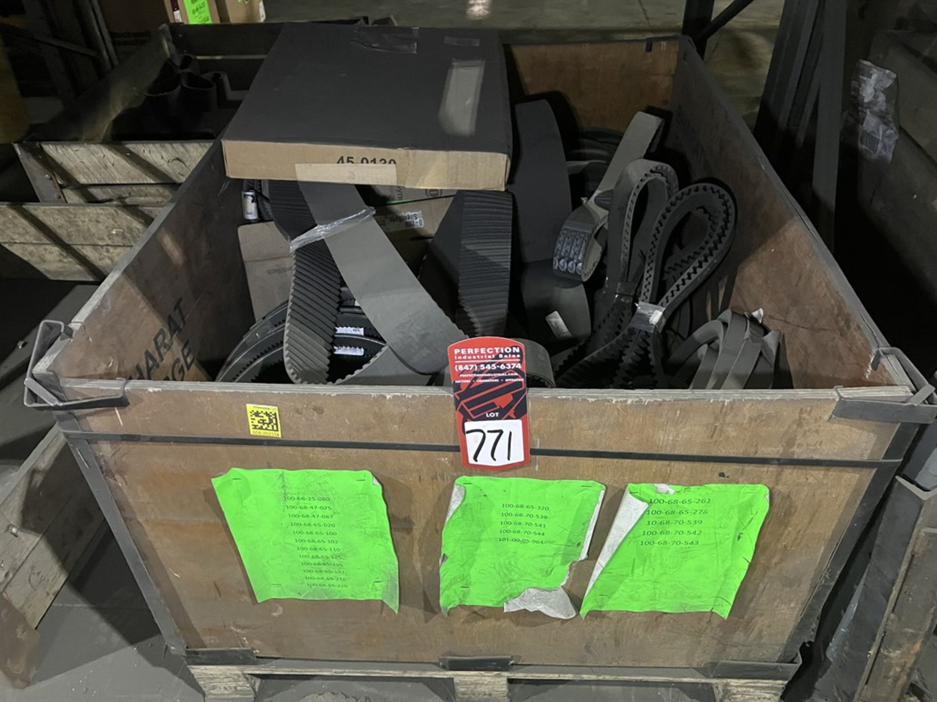 Crate of Assorted Belts
