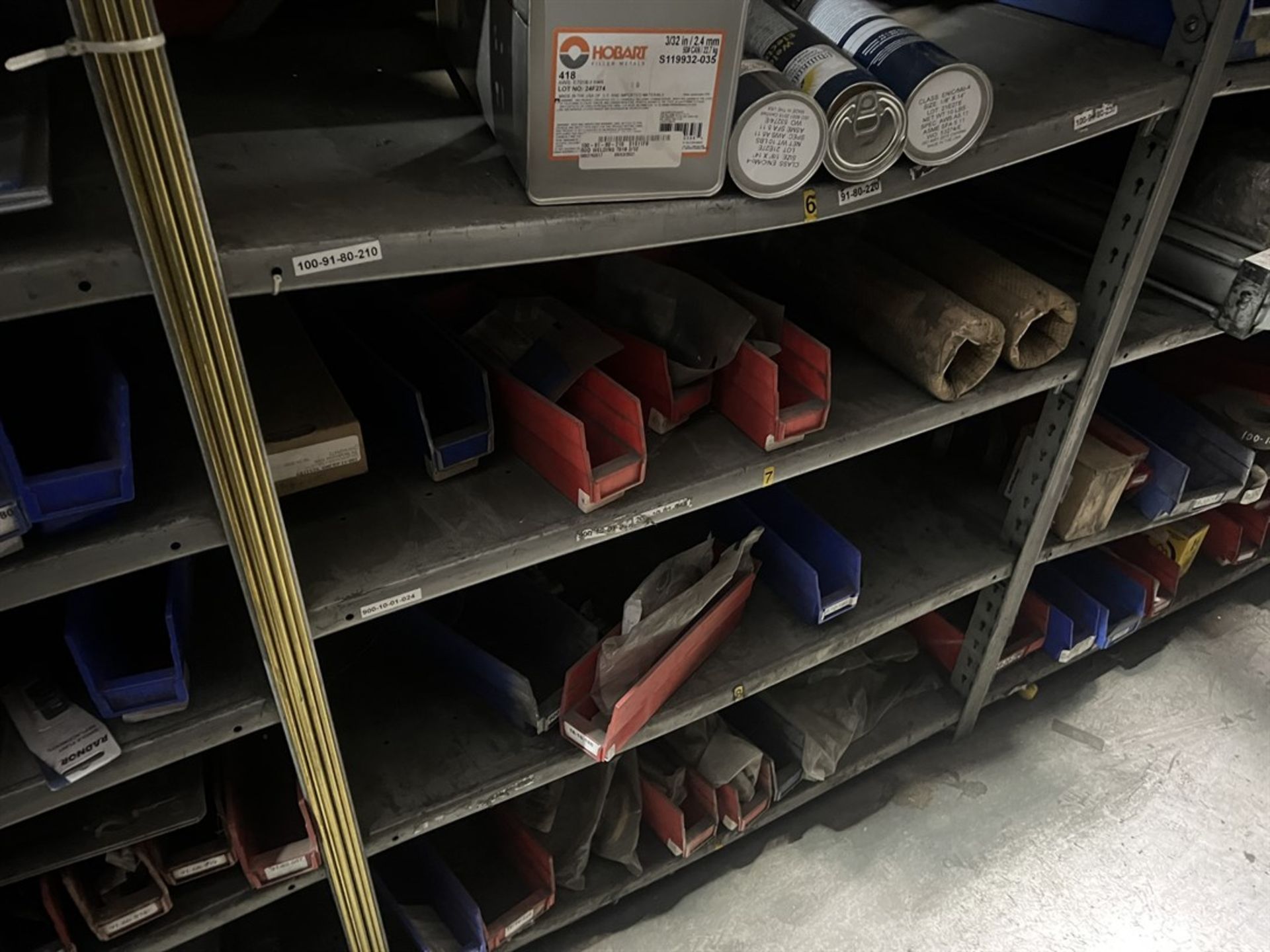 Lot Comprising (12) Shop Shelving Units w/ Contents Including Load Cells, Wedger Parts, Collets, - Image 12 of 27