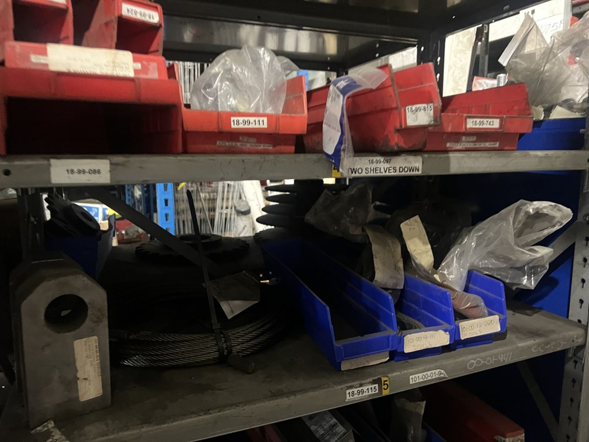 Lot Comprising (12) Shop Shelving Units w/ Contents Including Load Cells, Wedger Parts, Collets, - Image 26 of 27