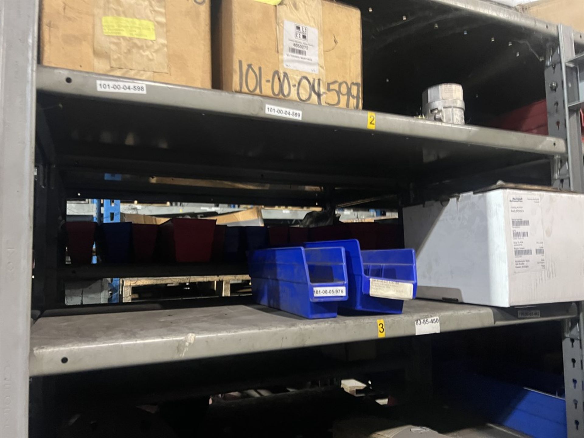 Lot Comprising (12) Shop Shelving Units w/ Contents Including Load Cells, Wedger Parts, Collets, - Image 9 of 27