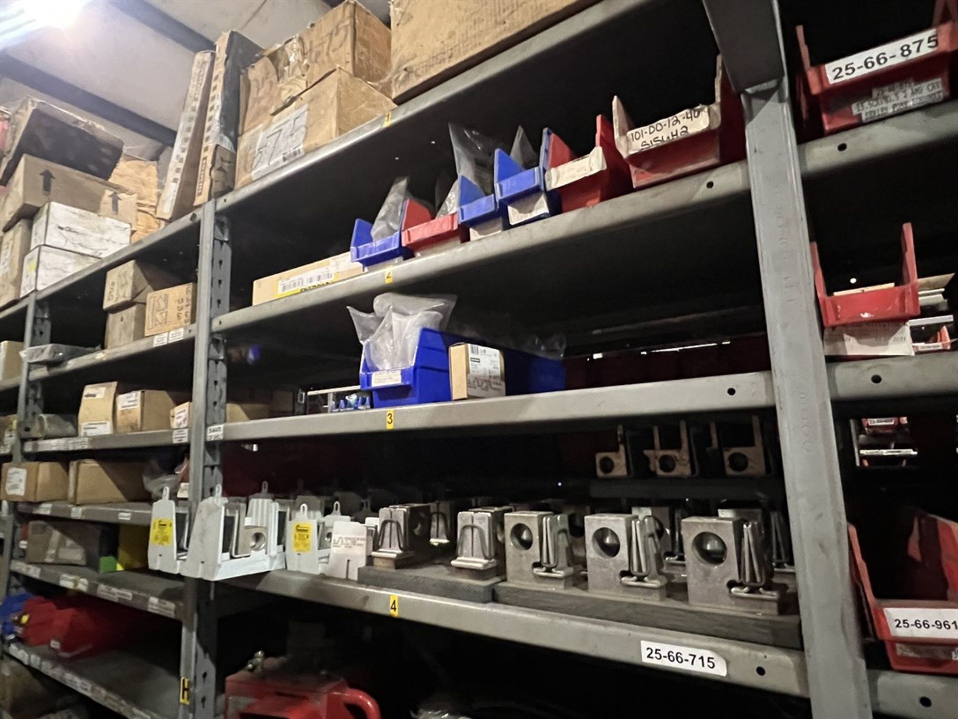 Lot Comprising (12) Shop Shelving Units w/ Contents Including Electrical Wiring, Valving, Drive - Image 11 of 33