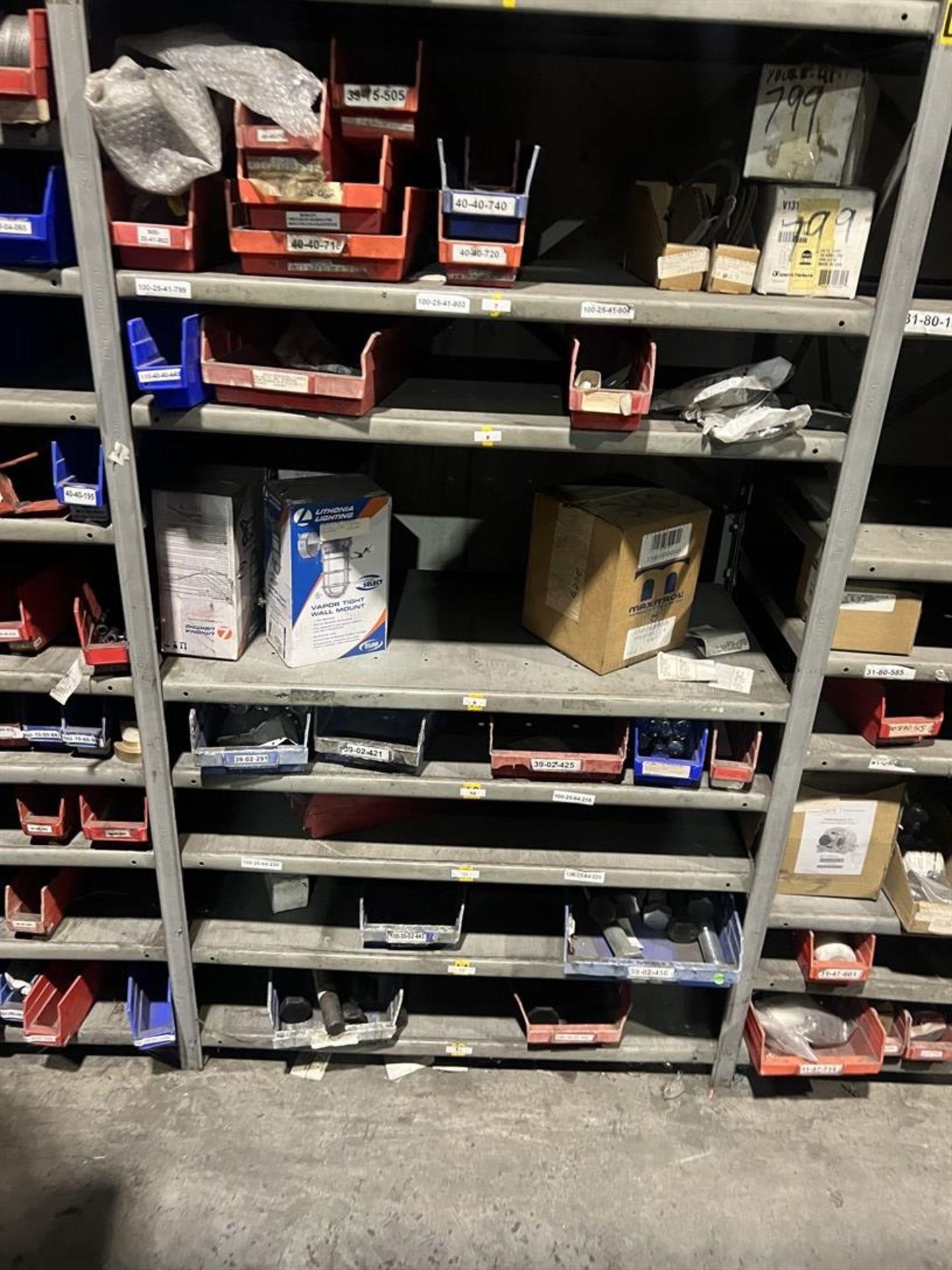 Lot Comprising (9) Shop Shelving Units w/ Assorted Air and Oil Filters, Hardware - Image 13 of 17