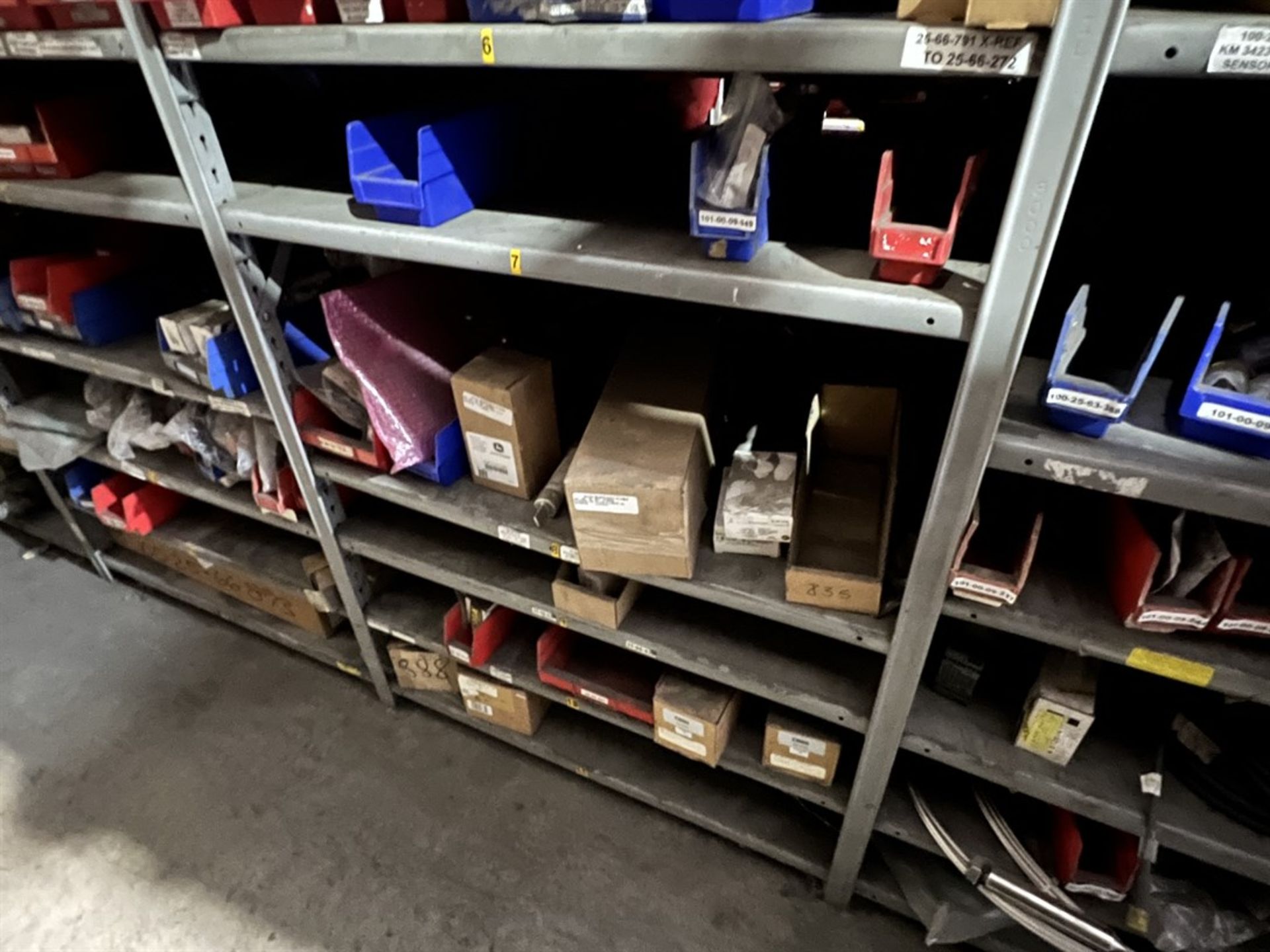 Lot Comprising (12) Shop Shelving Units w/ Contents Including Electrical Wiring, Valving, Drive - Image 13 of 33