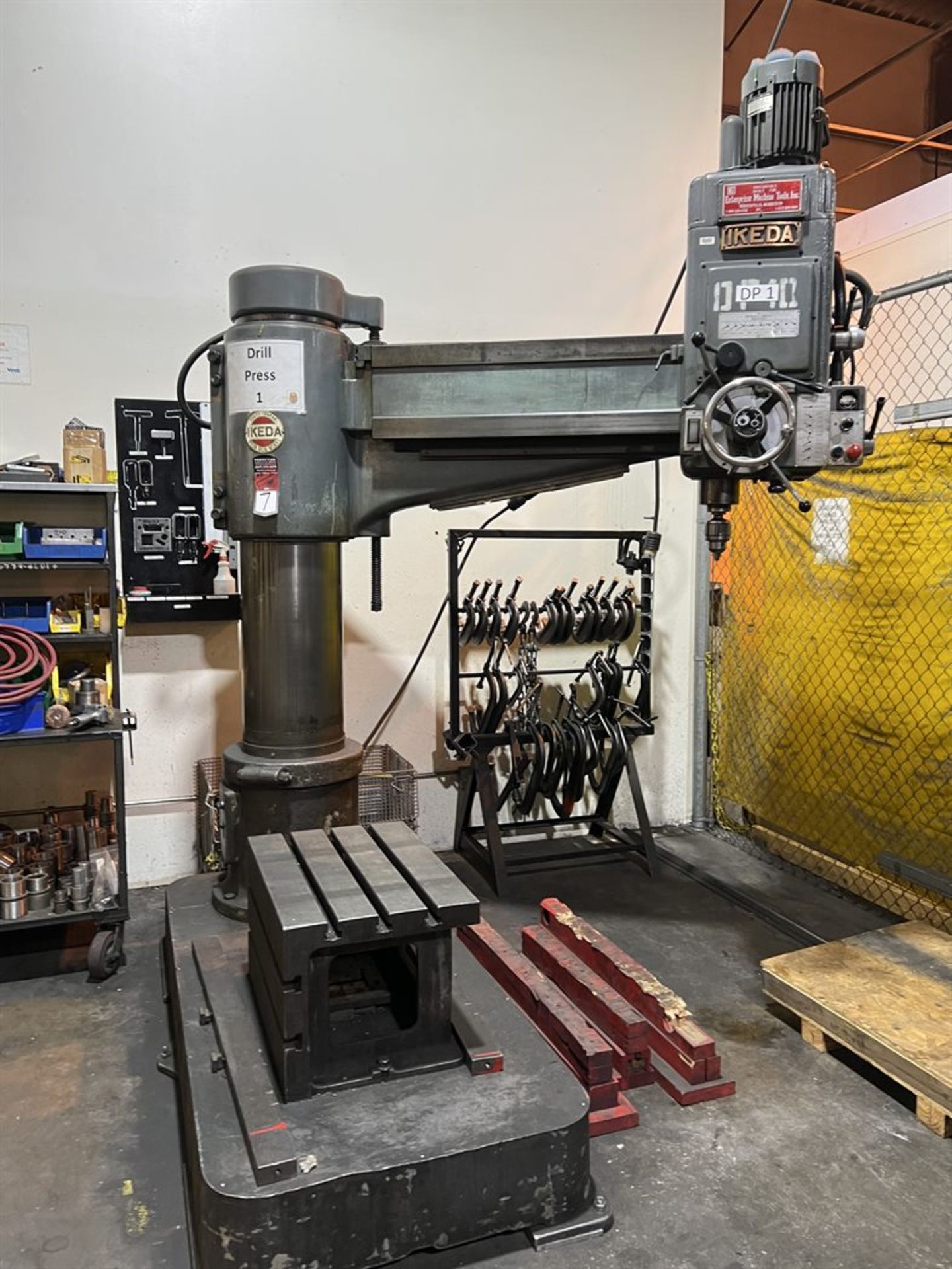 IKEDA RM-1775 4' x 12" Radial Arm Drill, s/n 83012, 1500 RPM, #3 MT, 9 HP, 26" x 18" x 16" Table - Image 8 of 8